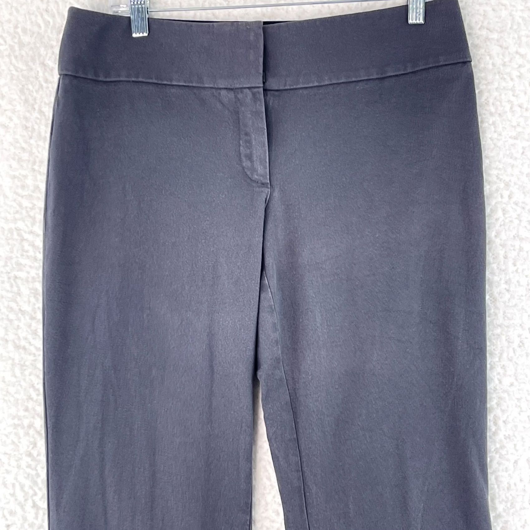 Ann Taylor Ann Taylor LOFT Julie Dress Pants Womens 6 Gray Straight Leg Mid Rise Work Dress Pants Size 28" / US 6 / IT 42 - 2 Thumbnail