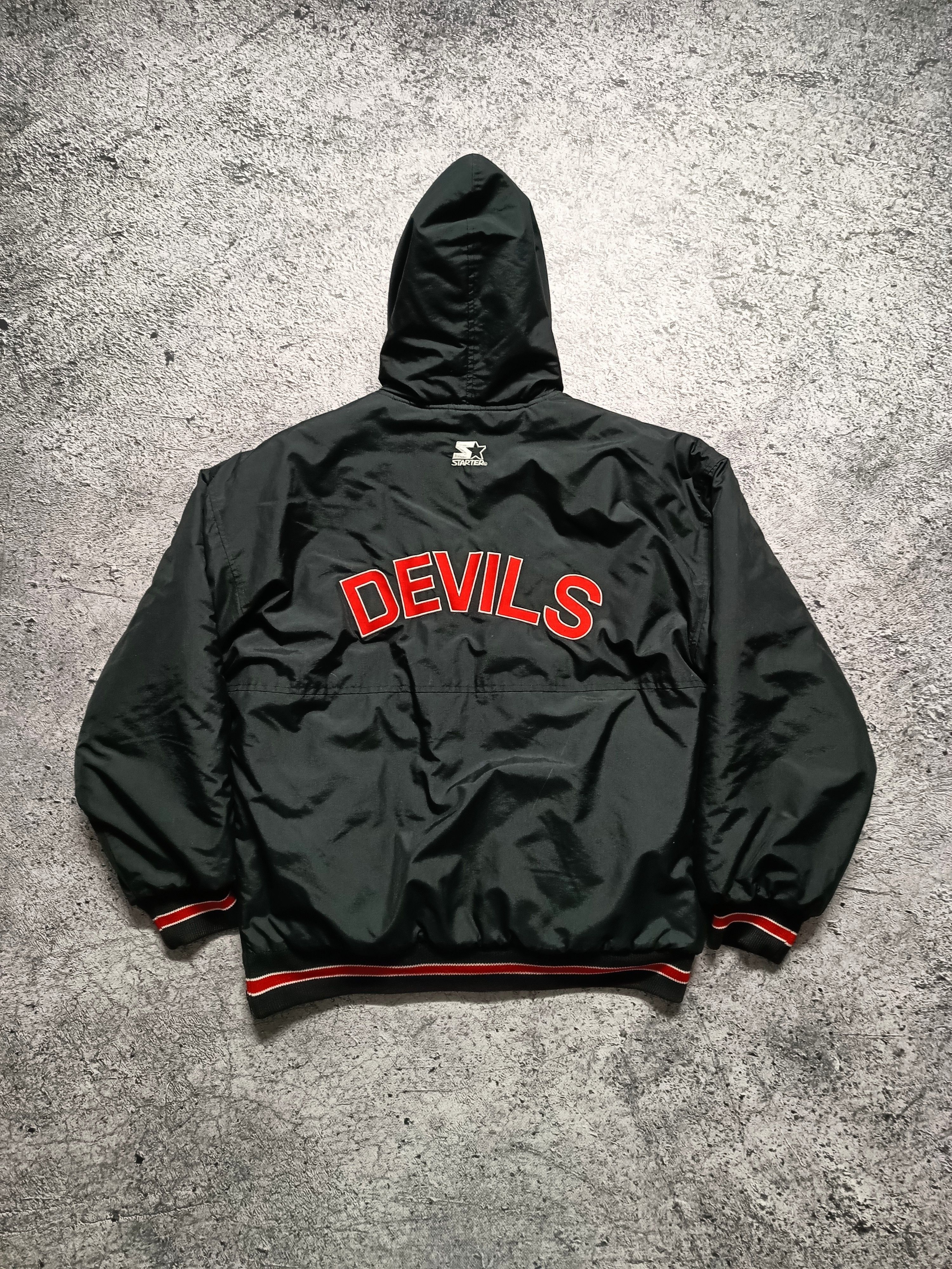 NHL × Starter × Vintage Vtg 90’s New Jersey Devils Zip Up Starter Jacket Size Medium Size US M / EU 48-50 / 2 - 1 Thumbnail