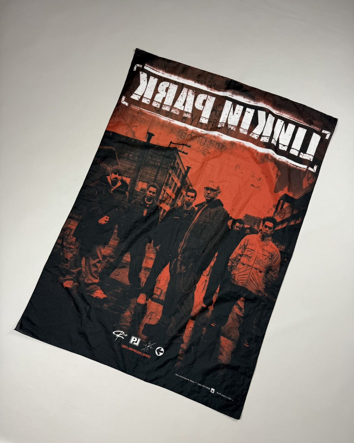 Band Tees × Vintage Linkin Park Vintage 2001 Hybrid Theory Flag Stoffposter VTG Size ONE SIZE - 16 Thumbnail