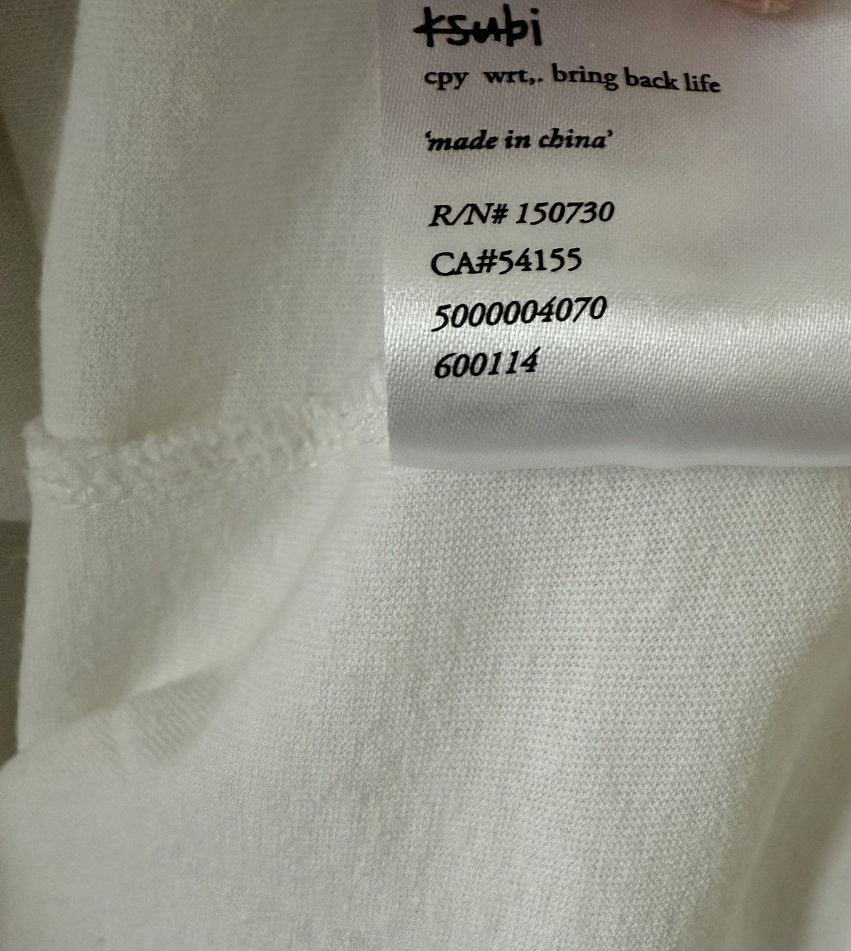 Ksubi Men’s Ksubi Biggie T-Shirt in White Sz XL Size US XL / EU 56 / 4 - 5 Thumbnail