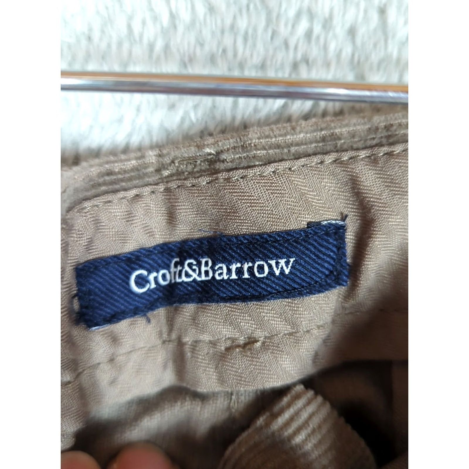 Croft & Barrow Croft & Barrow Corduroy Pants Mens 32x30 Brown Flat Front Flex Waist Classic Straight Leg Cotton NWOT Regular Rise Brown Charcoal? Size US 32 / EU 48 - 6 Thumbnail