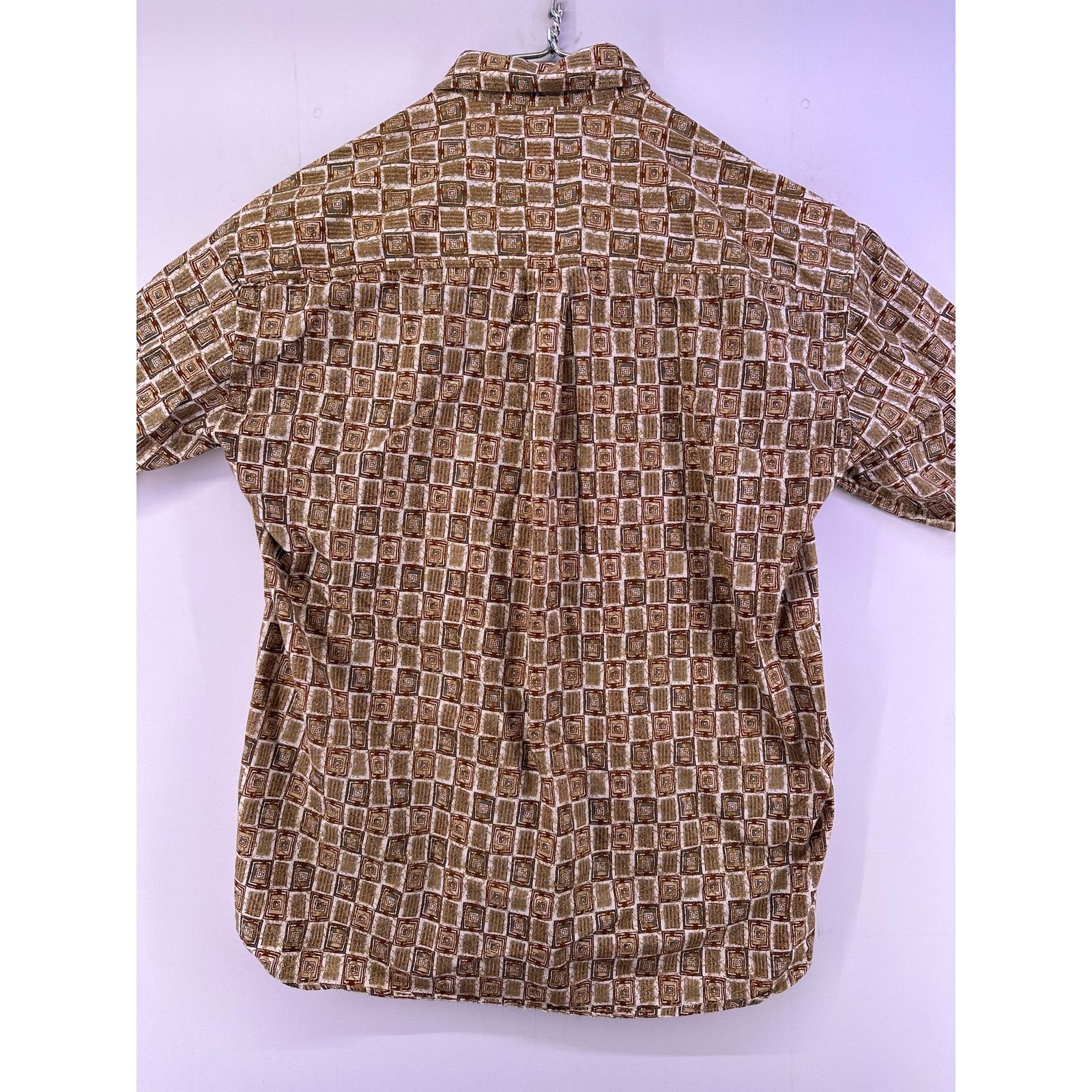 Natural Issue Natural Issue Brown Square pattern Button Down Shirt Size M Size US M / EU 48-50 / 2 - 8 Thumbnail