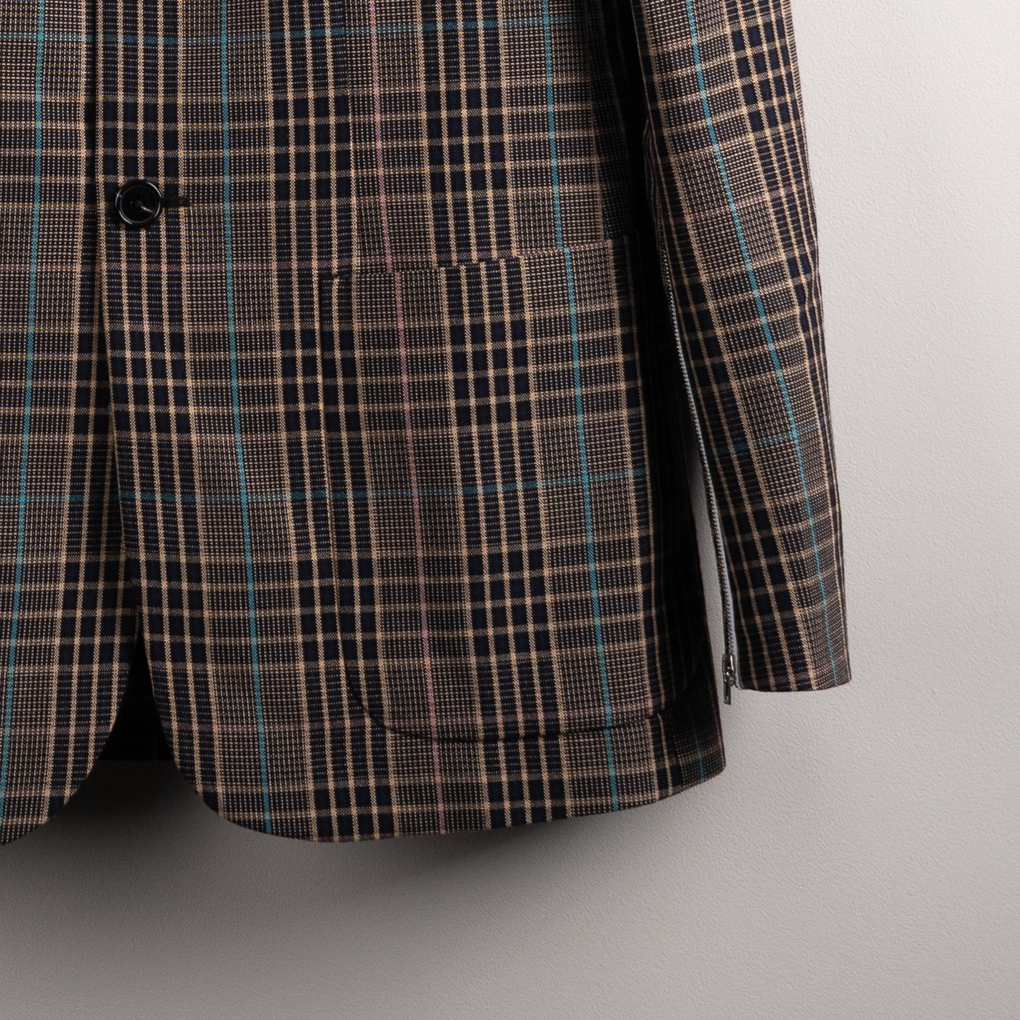 Raf Simons Raf Simons Back Zip Plaid Blazer Brown Size US L / EU 52-54 / 3 - 9 Thumbnail