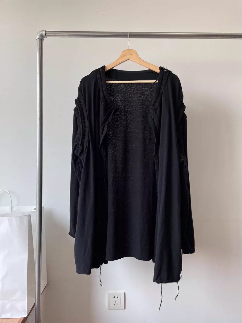 Yohji Yamamoto Yohji Yamamoto Black Cardigan Jacket Size ONE SIZE - 1 Thumbnail