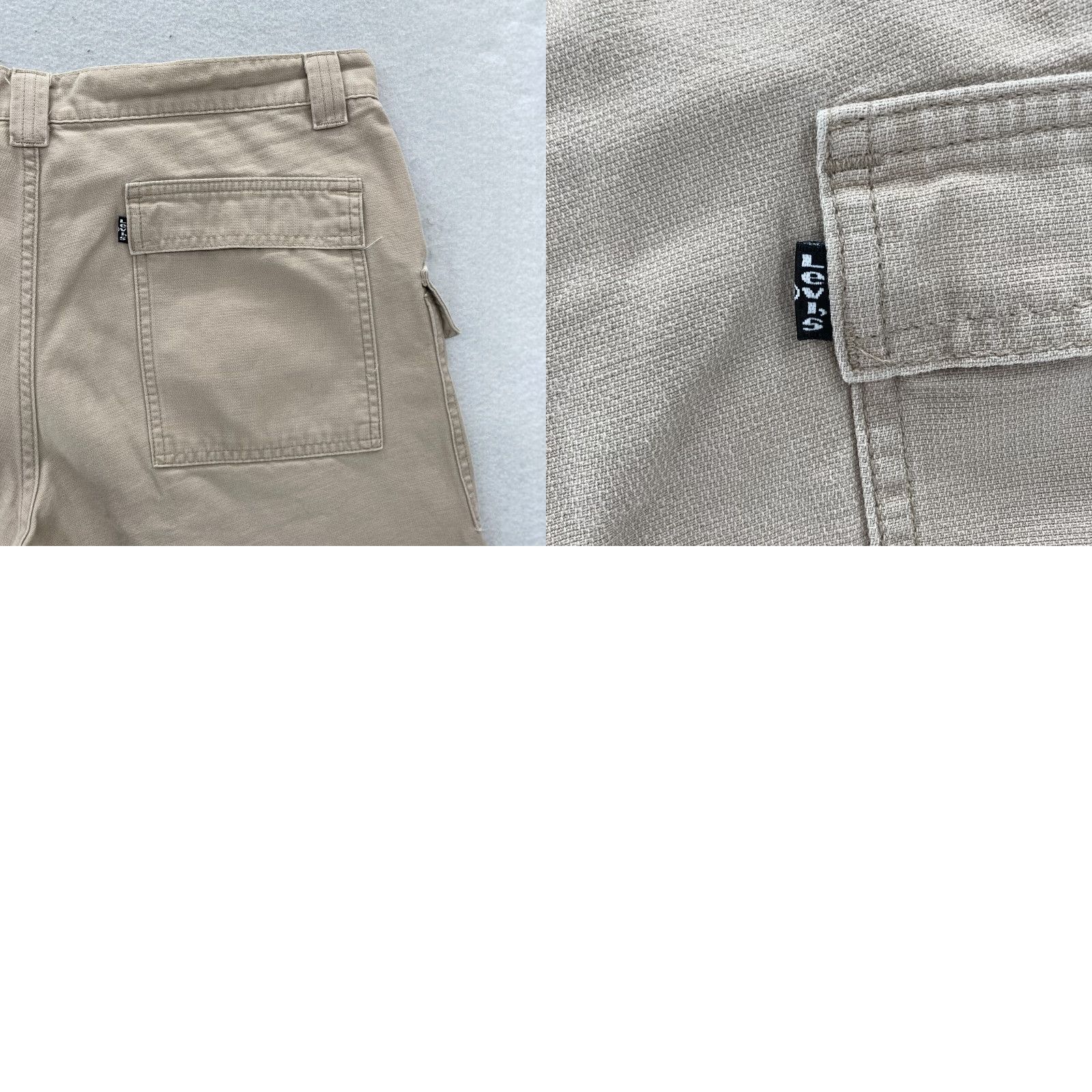 Levi's VINTAGE Levi's Cargo Shorts Women's 16 Khaki Canvas High Rise Workwear Size 38" / US 16 / IT 52 - 9 Thumbnail