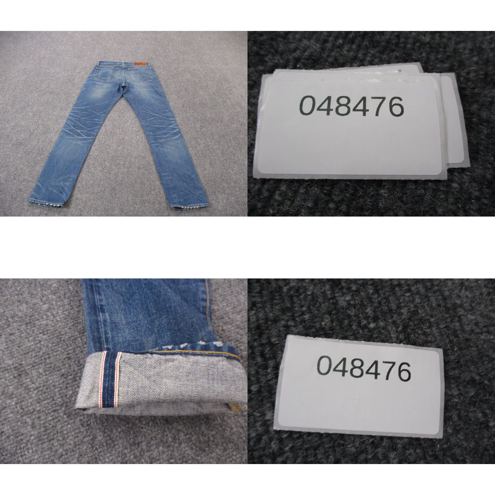 Vintage RRL Jeans Mens 29 X 30 Slim Denim Selvedge Stretch Straight 5-Pocket Blue) Size US 29 - 9 Thumbnail