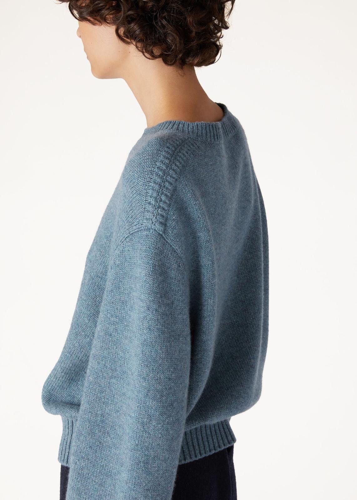 Loro Piana o1srvl11e0125 FAO0063 Ashi Crewneck Sweater in Blue Size S / US 4 / IT 40 - 4 Thumbnail