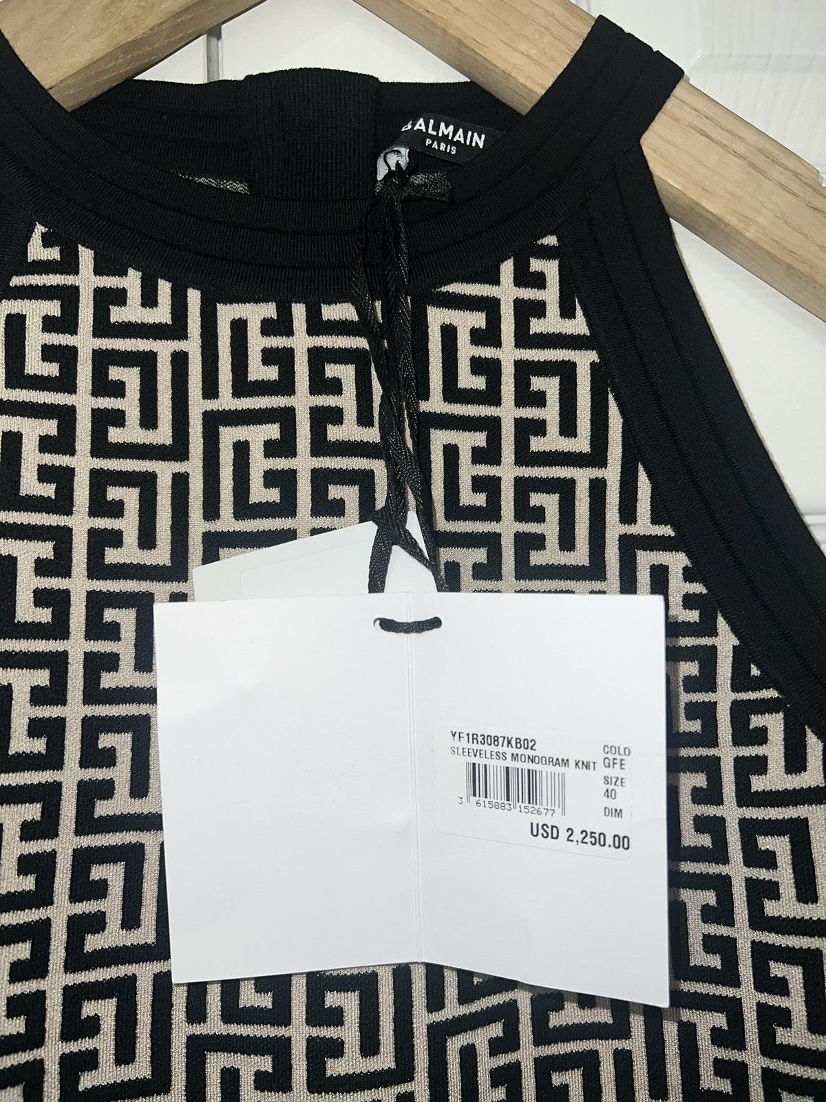 Balmain Balmain Sleeveless Monogram Knit Dress Size M / US 6-8 / IT 42-44 - 4 Thumbnail