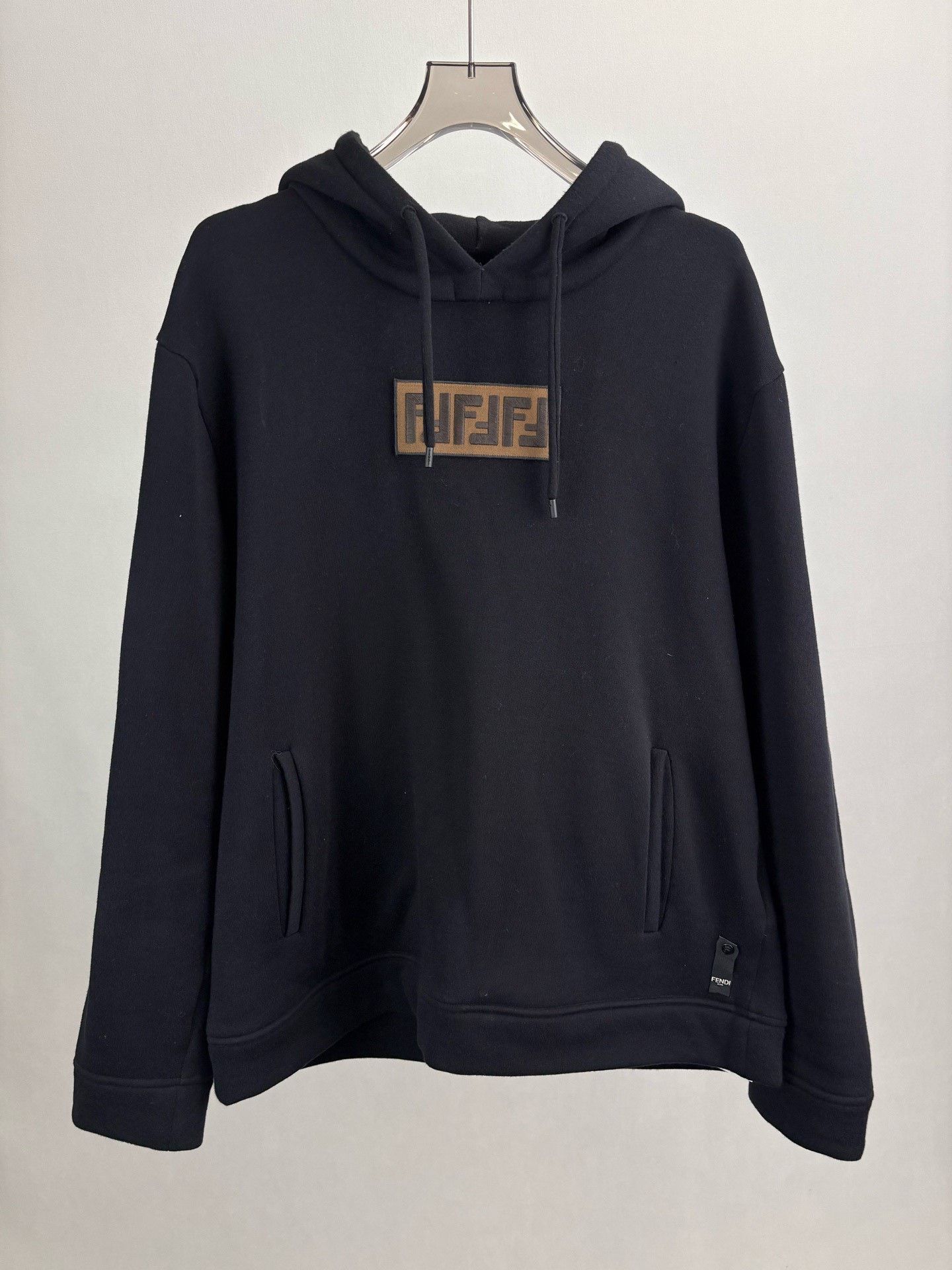 Fendi Fendi Embroidered Double F Logo Cashmere Hoodie Size US XL / EU 56 / 4 - 1 Thumbnail