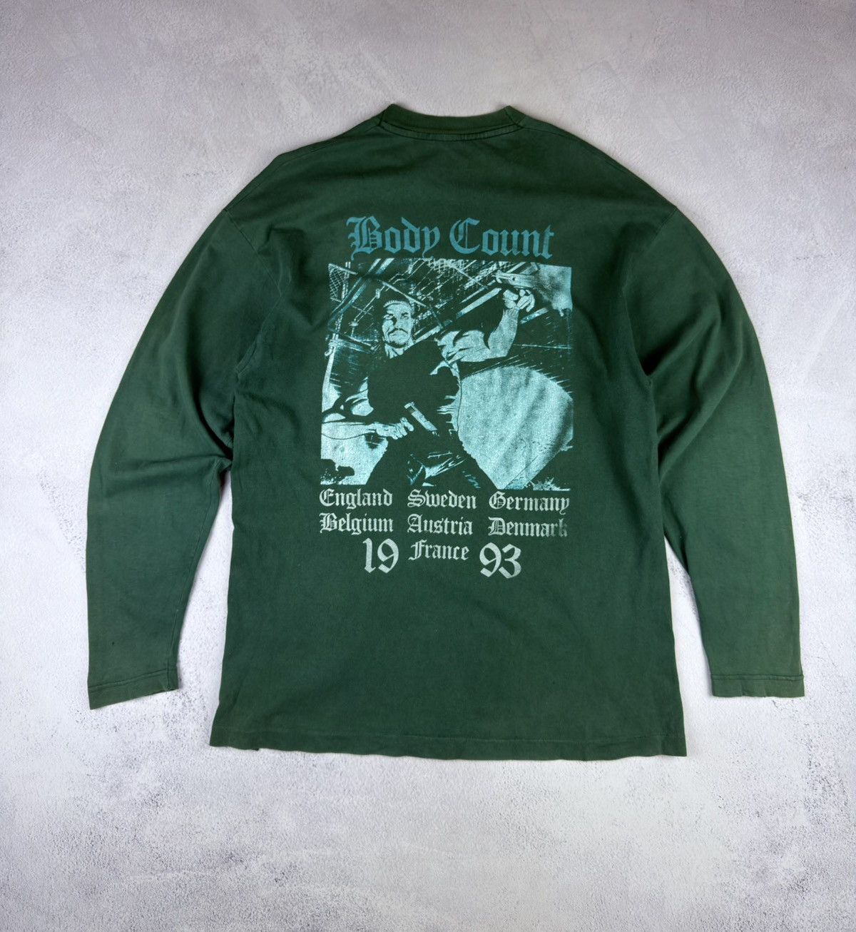 Vintage Vintage 1993 Body Count Cop Killer Tour Long Sleeve t-shirt Size US XL / EU 56 / 4 - 9 Thumbnail