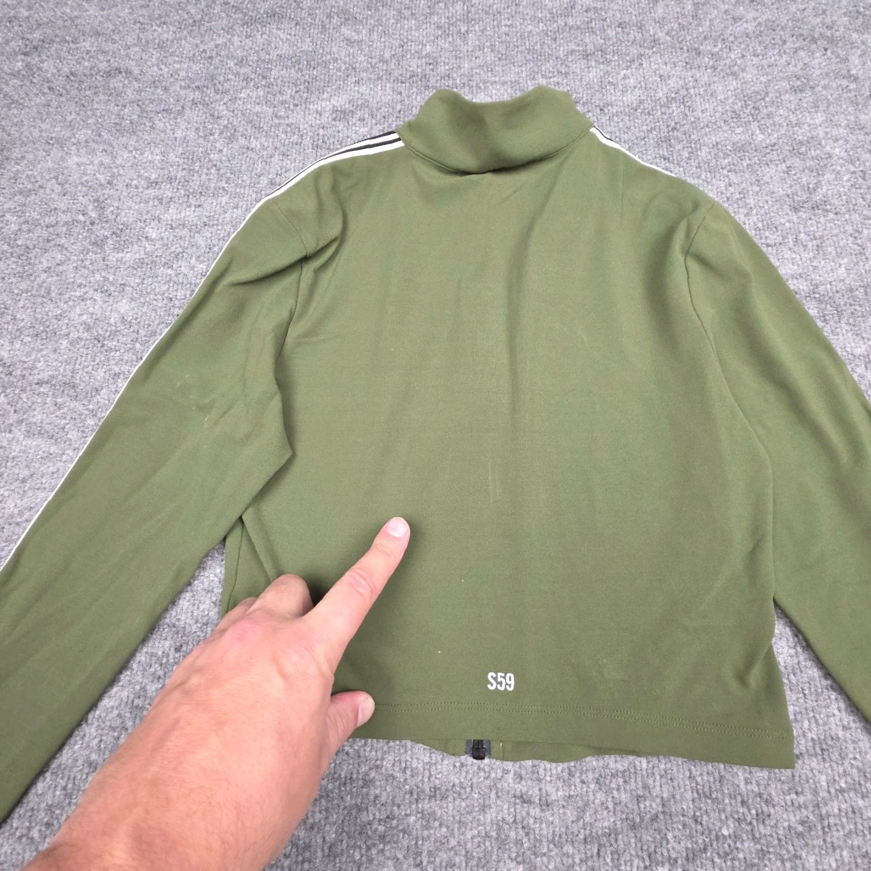 The Arrivals **Women's Green Cropped Jacket Full Zip Striped Athleisure Gym** User: Women's Green Cropped Full Zip Jacket Striped Athleisure Gym Size S / US 4 / IT 40 - 3 Thumbnail