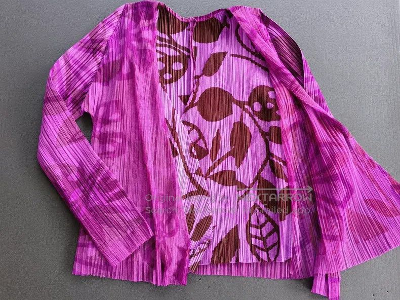 Issey Miyake Issey Miyake Pink Purple Floral Top Size M / US 6-8 / IT 42-44 - 2 Thumbnail