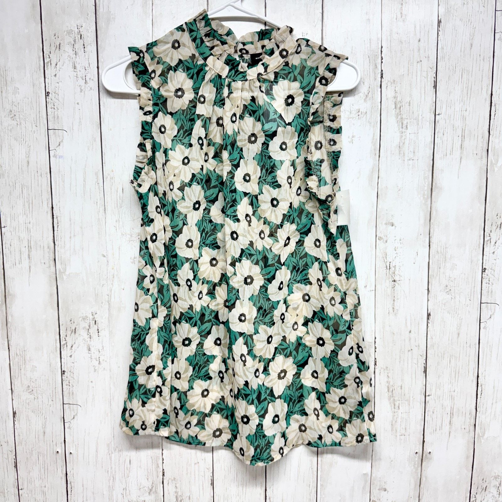 Other Who What Wear Dress Small Floral Mock Neck Sleeveless Mini Size S / US 4 / IT 40 - 1 Thumbnail
