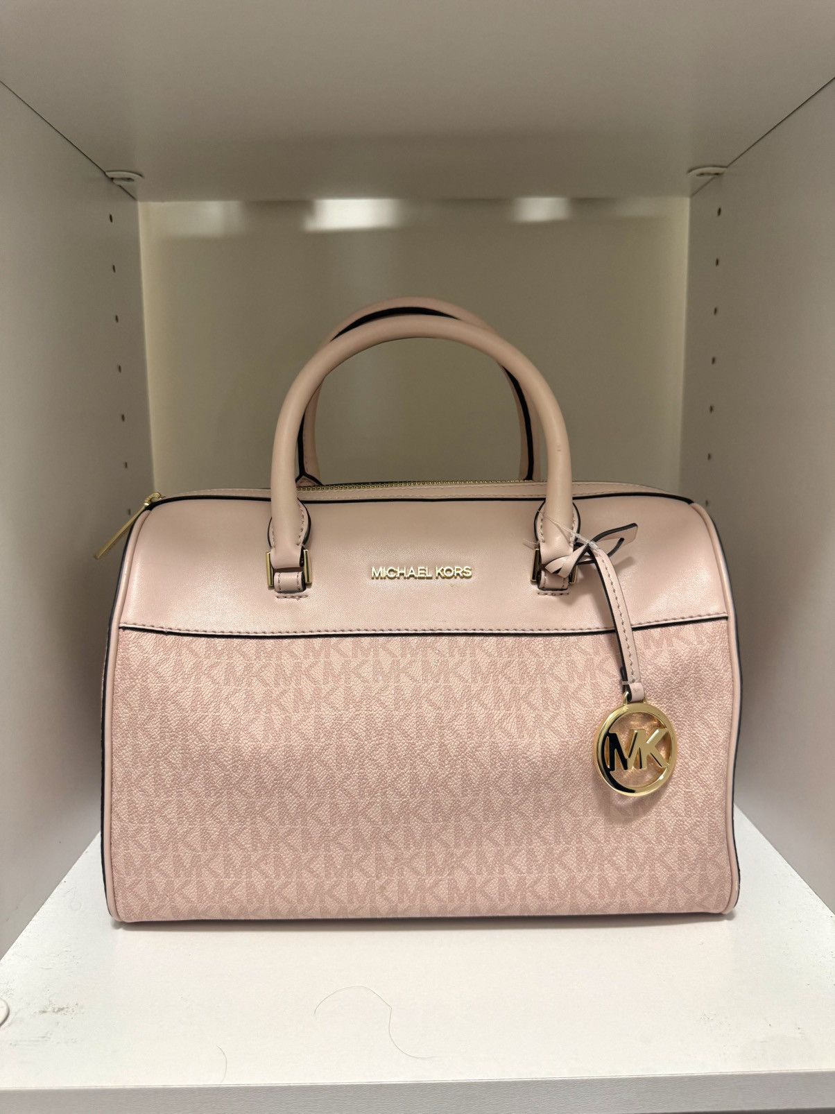 Michael Kors Michael Kors Blush Pink MK Logo Satchel – BRAND New Size ONE SIZE - 1 Thumbnail