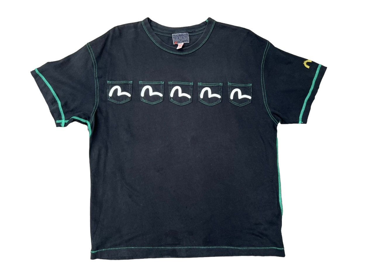 Evisu RARE!! Vintage Evisu Multi Pocket Black t shirt Size US L / EU 52-54 / 3 - 1 Thumbnail