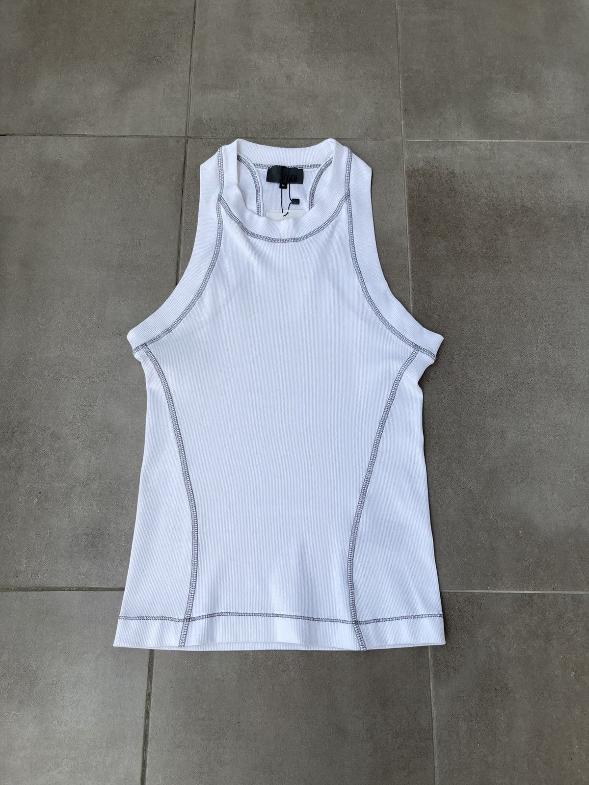 Saul Nash !DS! SS23 Saul Nash White Overlock Stitch Tank Top Size US M / EU 48-50 / 2 - 5 Thumbnail