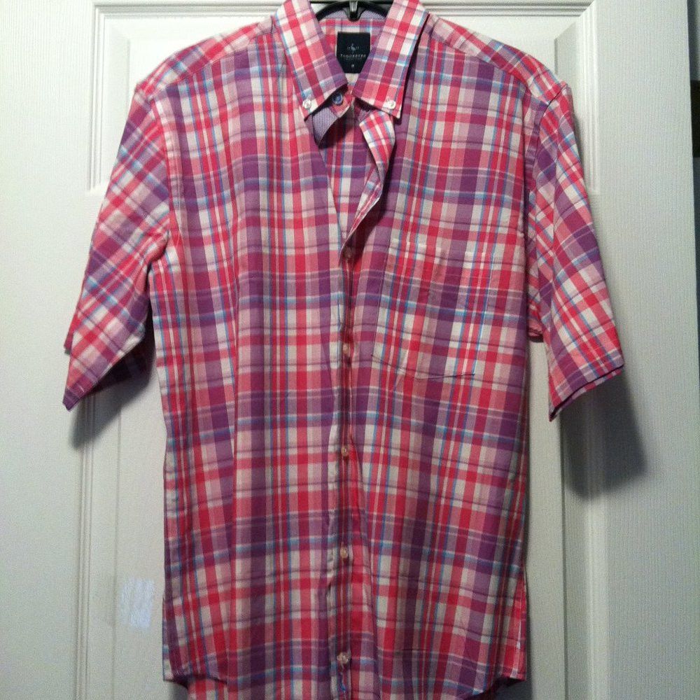 Tailorbyrd TAILORBYRD MENS NEW FUCHSIA 100%COTTON CASUAL SHIRT SIZE: M Size US M / EU 48-50 / 2 - 2 Thumbnail
