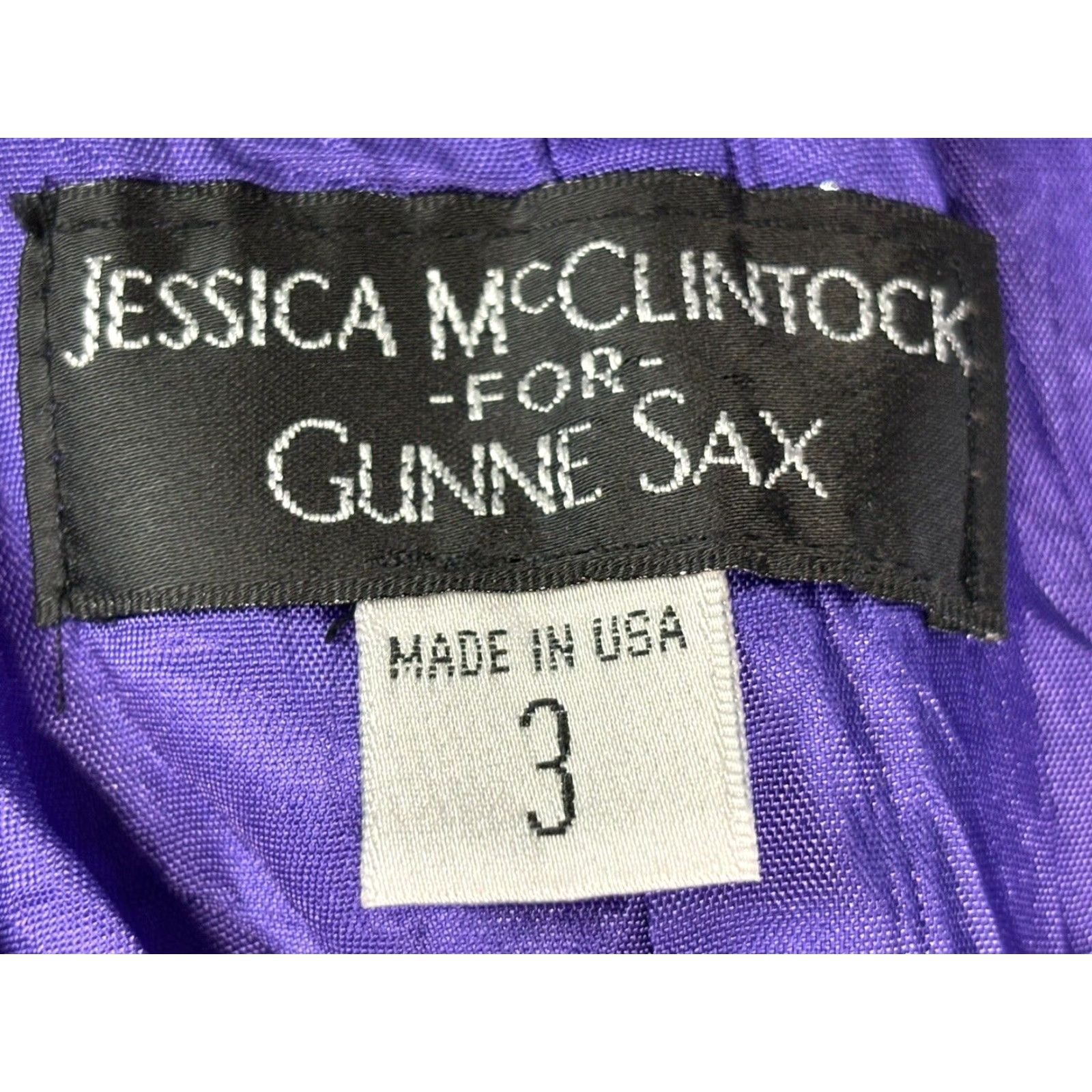 Jessica McClintock Vtg Gunne Sax- Jessica McClintock Dress Amethyst Purple Holiday Sz 3 Strapless Size XS / US 0-2 / IT 36-38 - 6 Thumbnail