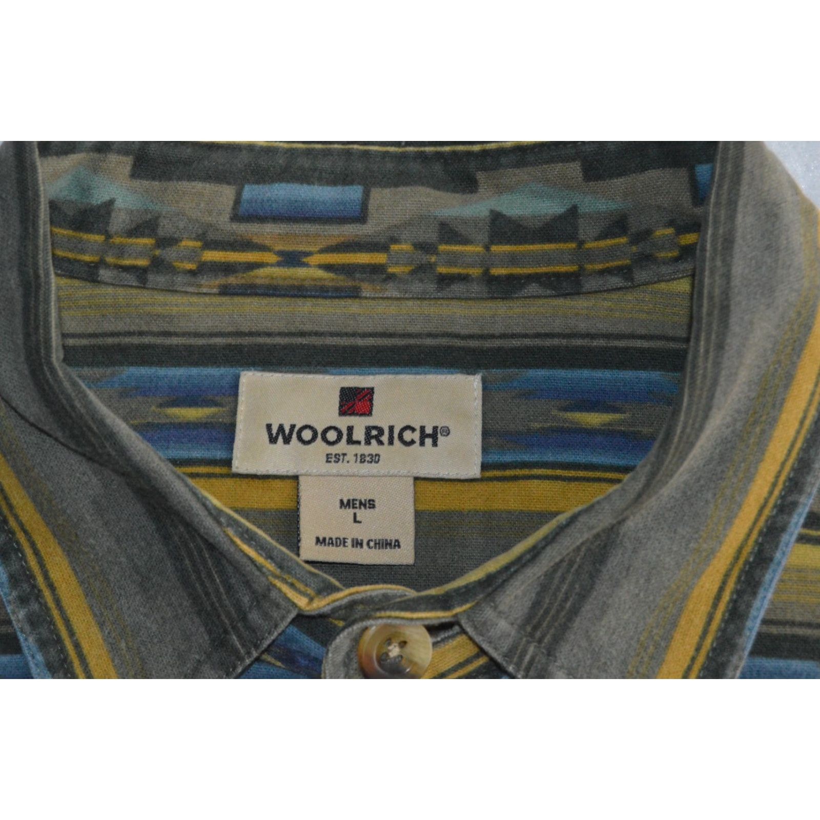 Vintage VINTAGE Woolrich Shirt Men LS Green Striped Western Flannel Button-Up - Size L Size US L / EU 52-54 / 3 - 3 Thumbnail