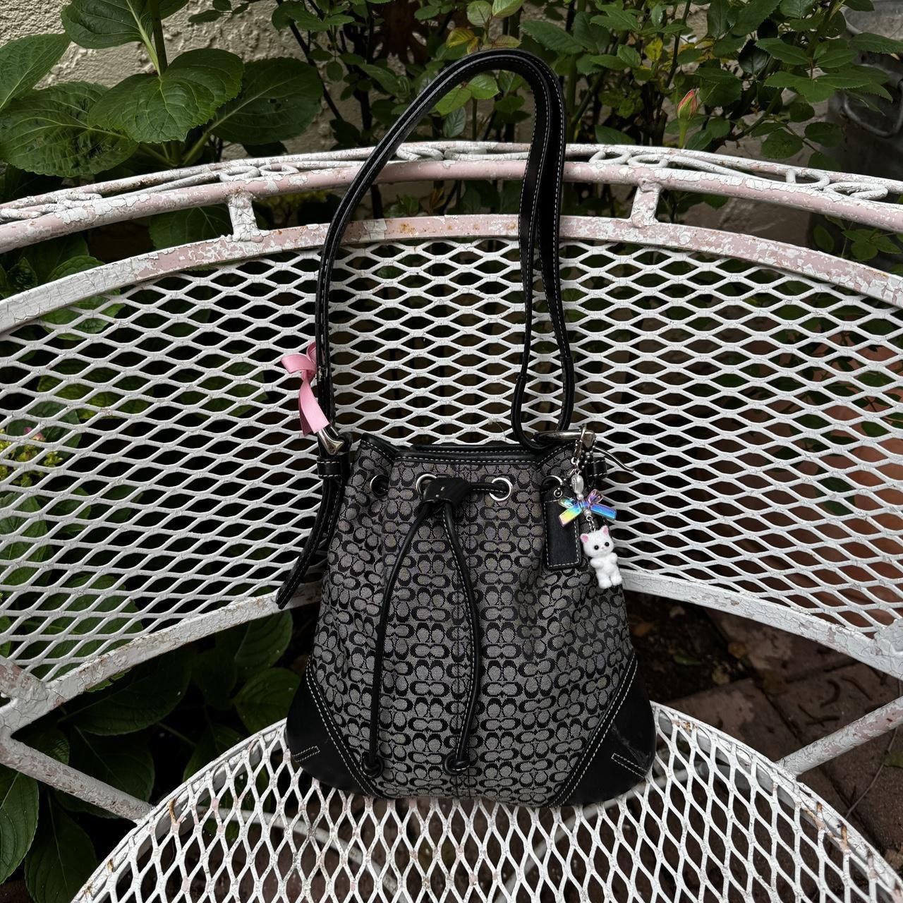 Coach Y2K Black Monogramed Coach Bucket Style Bag Size ONE SIZE - 1 Thumbnail