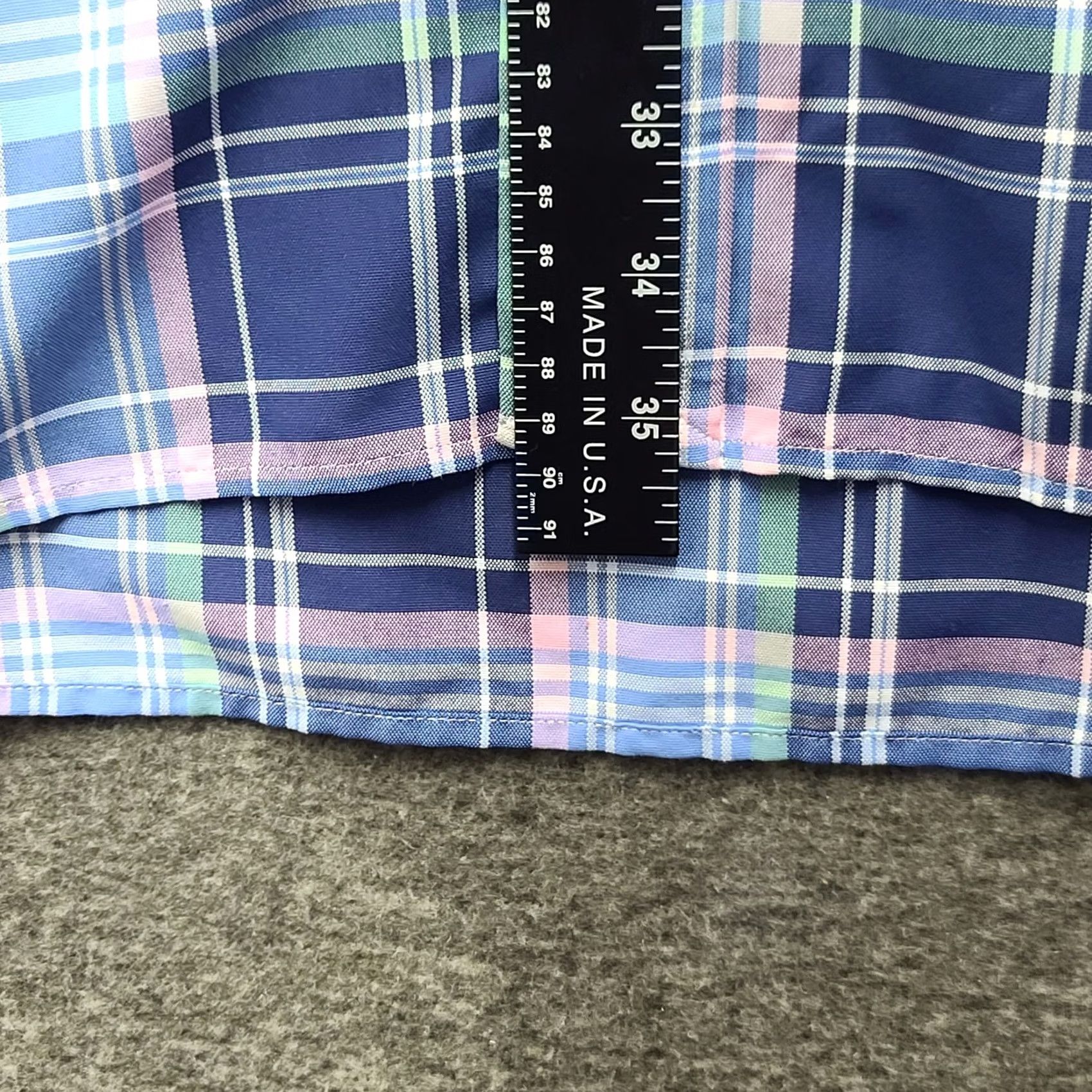 Polo Ralph Lauren VINTAGE Polo Ralph Lauren Performance Shirt Mens 3XB Plaid Long Sleeve Nylon Blend Big Size US XXL / EU 58 / 5 - 4 Thumbnail