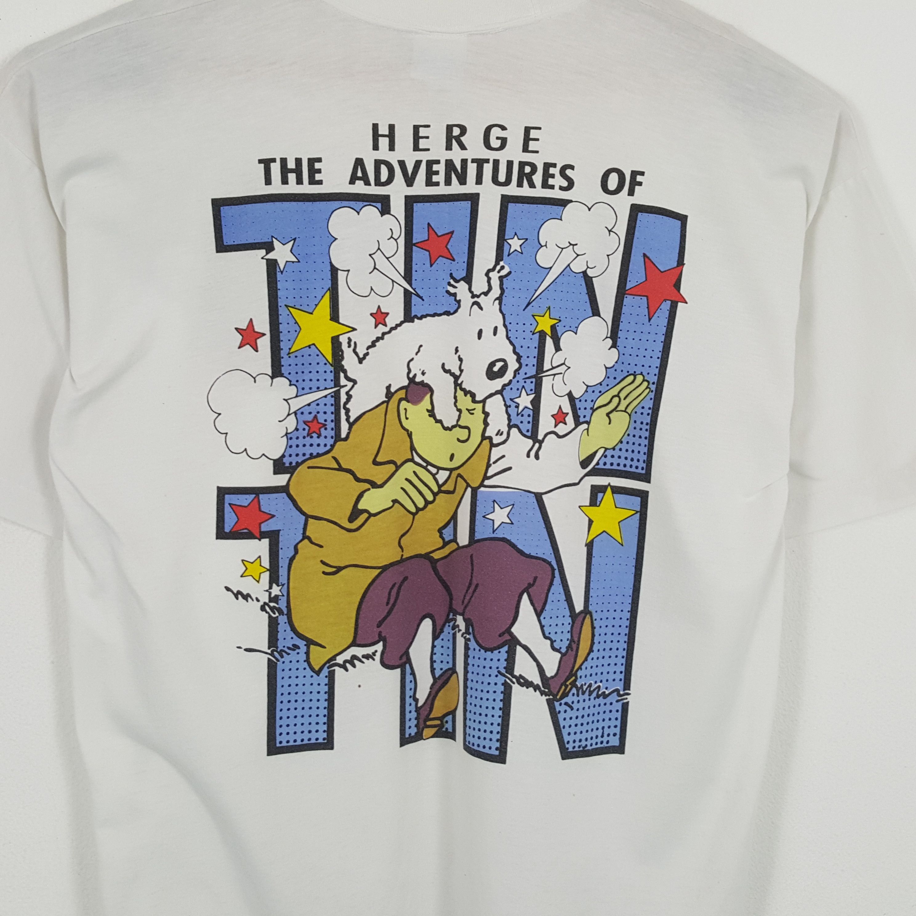 Vintage THE ADVENTURES OF TINTIN Comic Series T-Shirt - Main Image