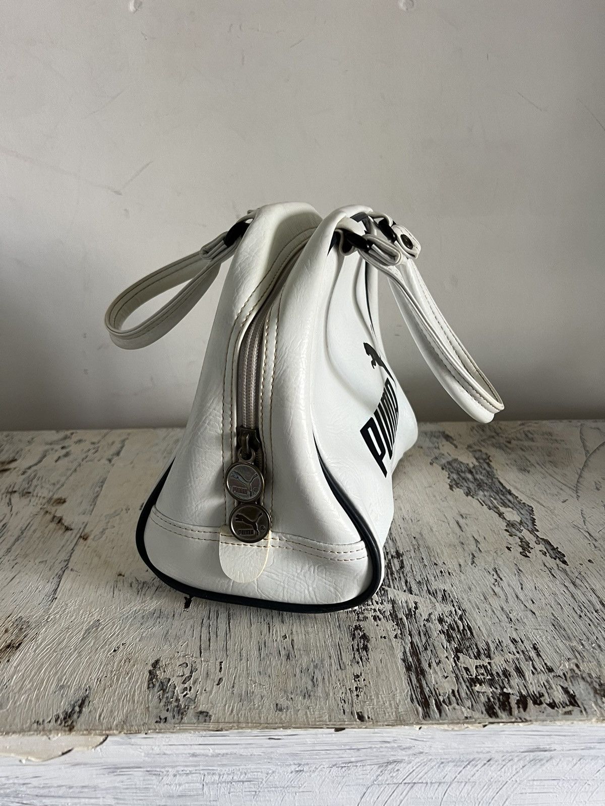 Puma × Vintage Puma vintage faux leather logo handle bag Size ONE SIZE - 3 Thumbnail