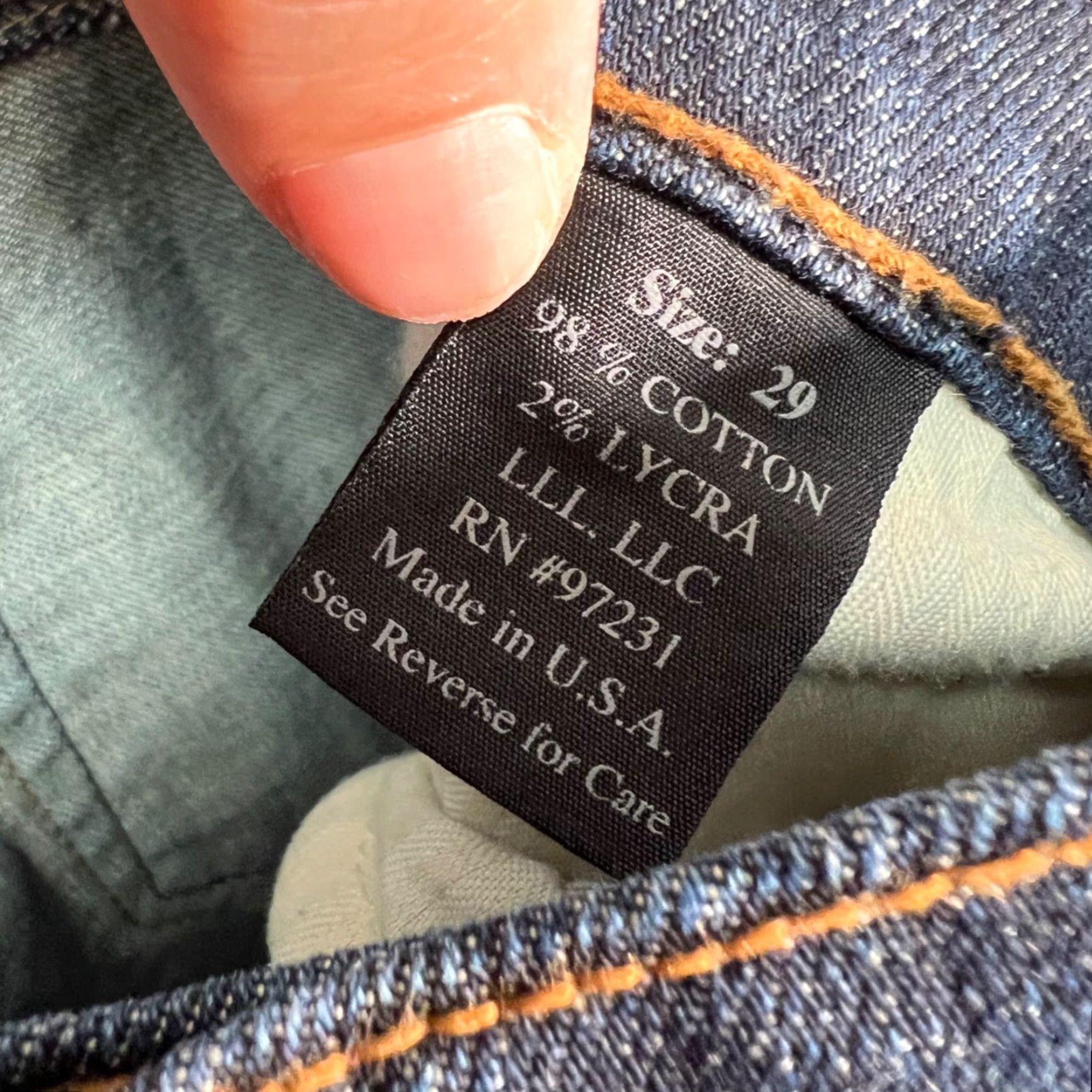 Vintage We The People Womens Jeans Bootcut 5-Pocket Design Dark Wash Size 29 Blue Denim Stretch Cotton Lycra Size 29" - 4 Thumbnail