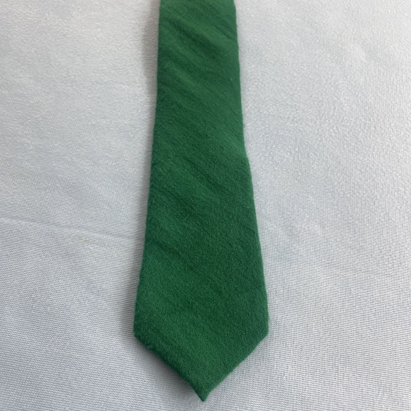 Original Penguin VINTAGE Original Penguin Tie Green Linen Cotton Skinny Neck Tie 2.5" Classic 57"-60" Mens Size ONE SIZE - 7 Thumbnail