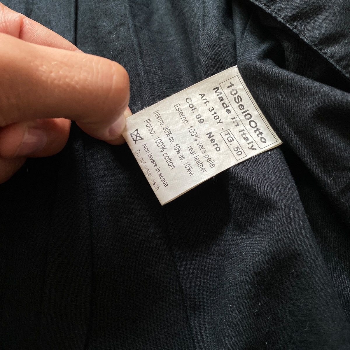10sei0otto Vintage 10Sei0Otto Leather Jacket Black style Rick owens 00s Size US M / EU 48-50 / 2 - 8 Thumbnail