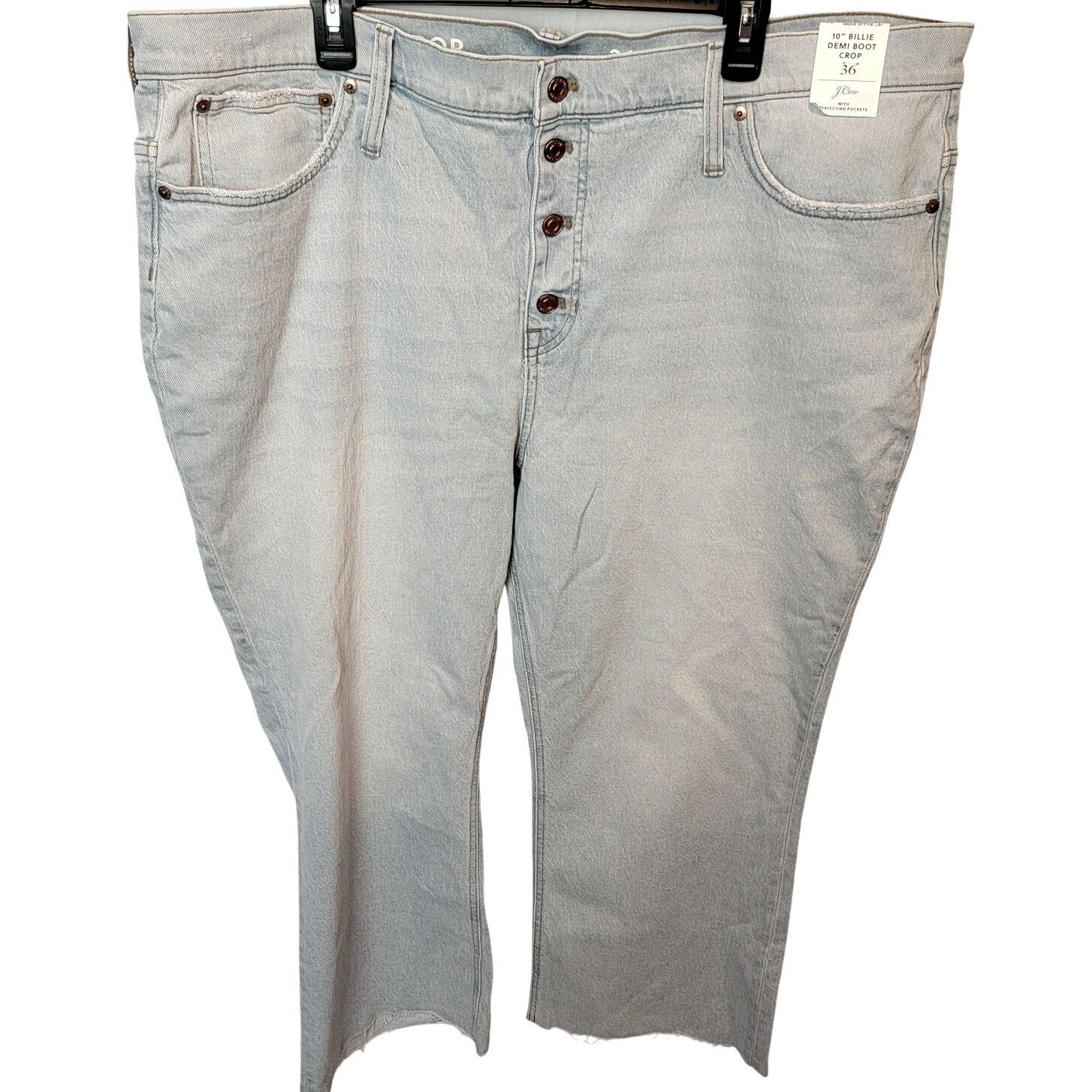 J.Crew J.Crew Light Wash Crop Bootcut Jeans Size 36 Size 36" / US 14 / IT 50 - 2 Thumbnail