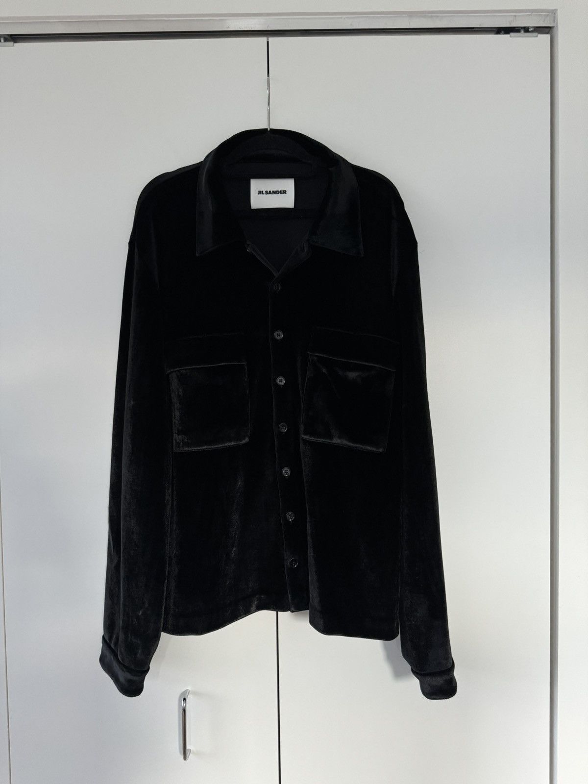 Jil Sander Buttoned Viscose and Wool-Blend Velvet Overshirt 54 Size US XXL / EU 58 / 5 - 1 Thumbnail
