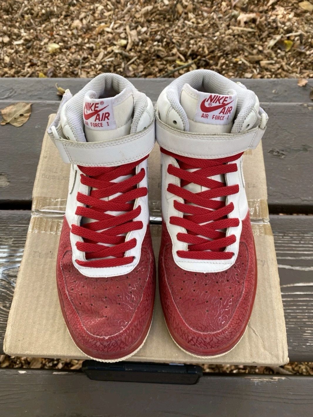 Nike Nike Air Force 1 Mid 07 White Varsity Red Size 8.5 Men Size US 8.5 / EU 41-42 - 2 Thumbnail