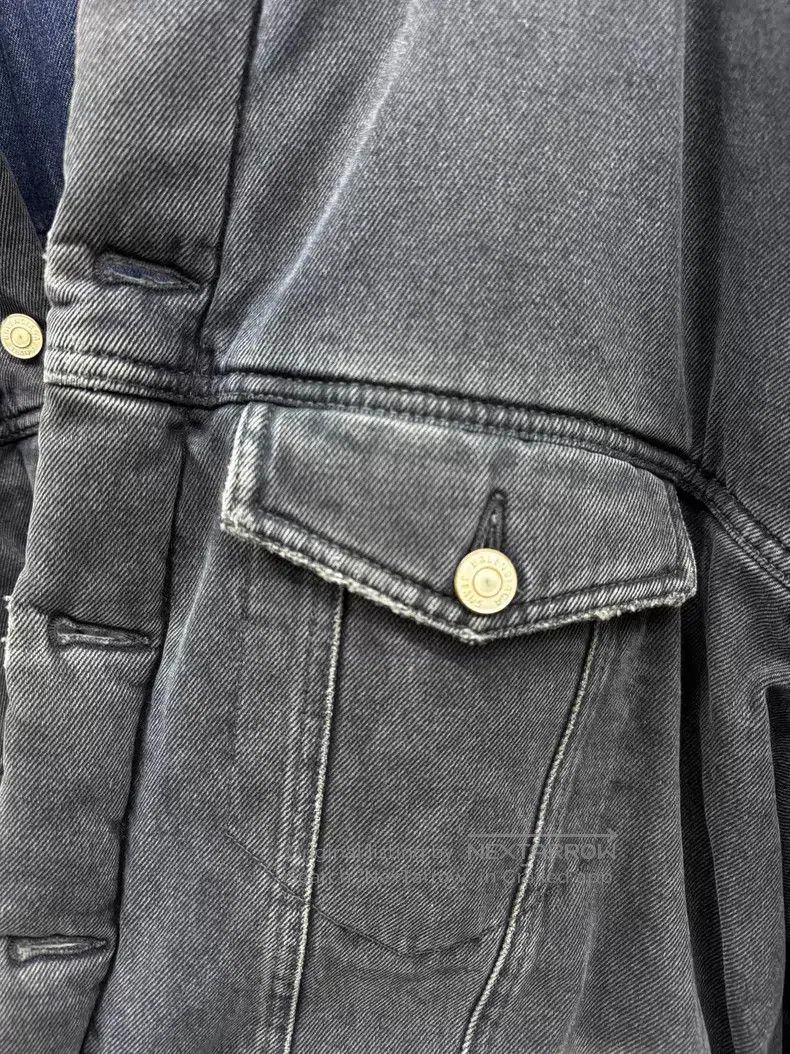 Balenciaga Balenciaga Color Blocked Washed Distressed Oversized Denim Size US S / EU 44-46 / 1 - 2 Thumbnail