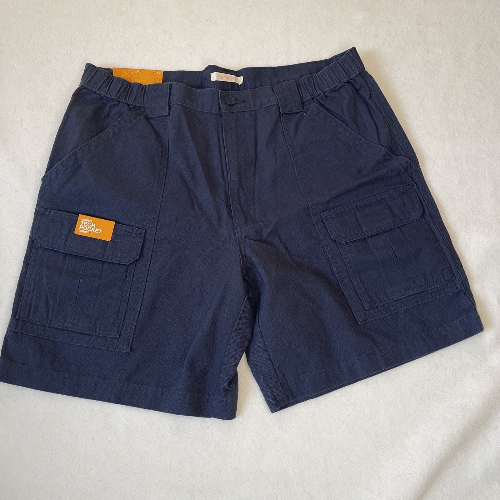 Savane Men's 8” Hiking Cargo Shorts 36 Regular, Blue Nights
