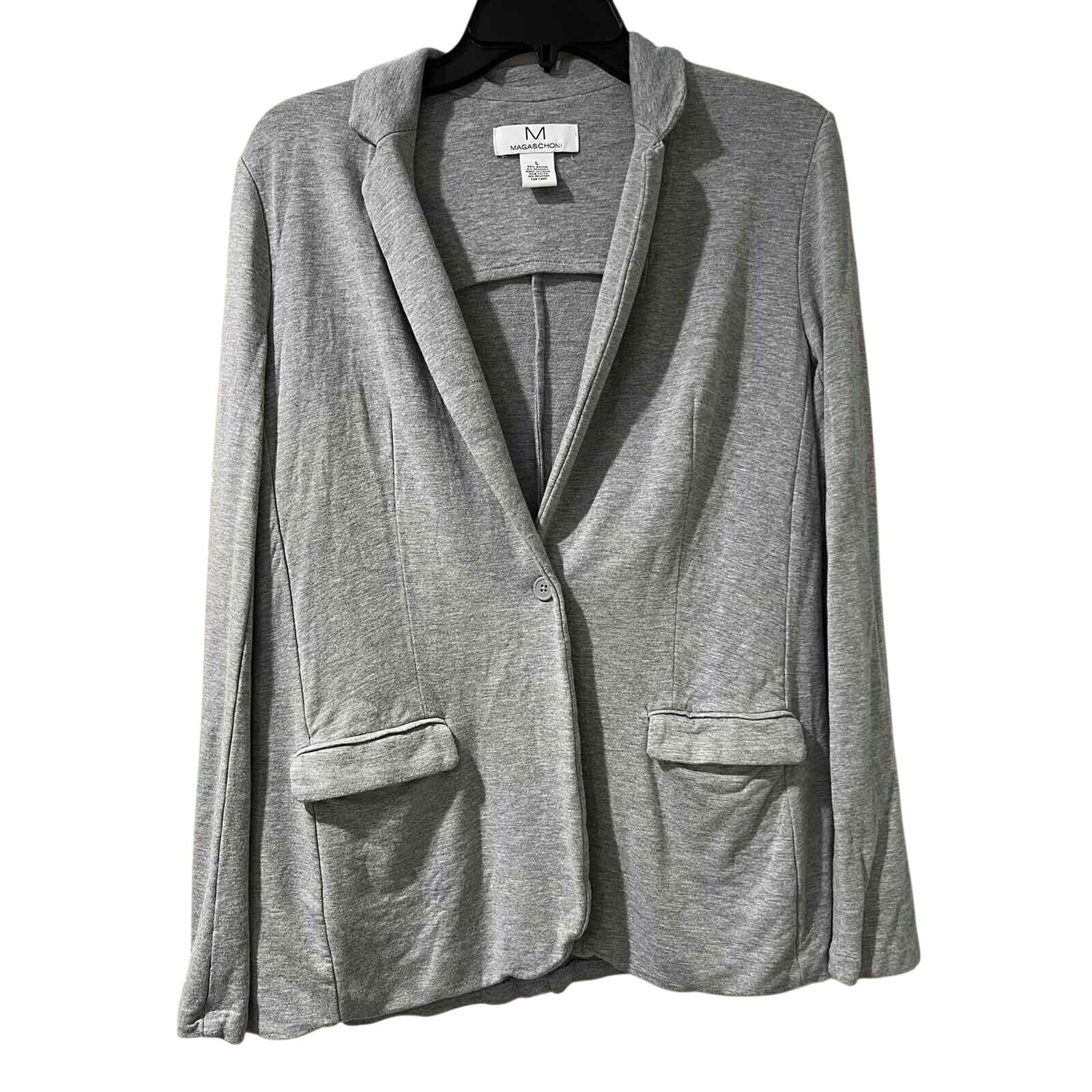 Magaschoni MAGASCHONI Blazer Jacket Dark Heather Size L A001603 Size L / US 10 / IT 46 - 2 Thumbnail