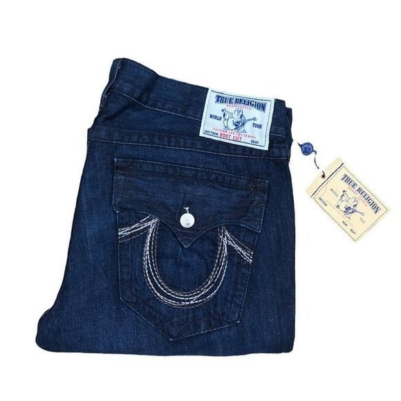 Brand New True Religion Jeans Size 40 BOOTCUT RAINBOW Blue