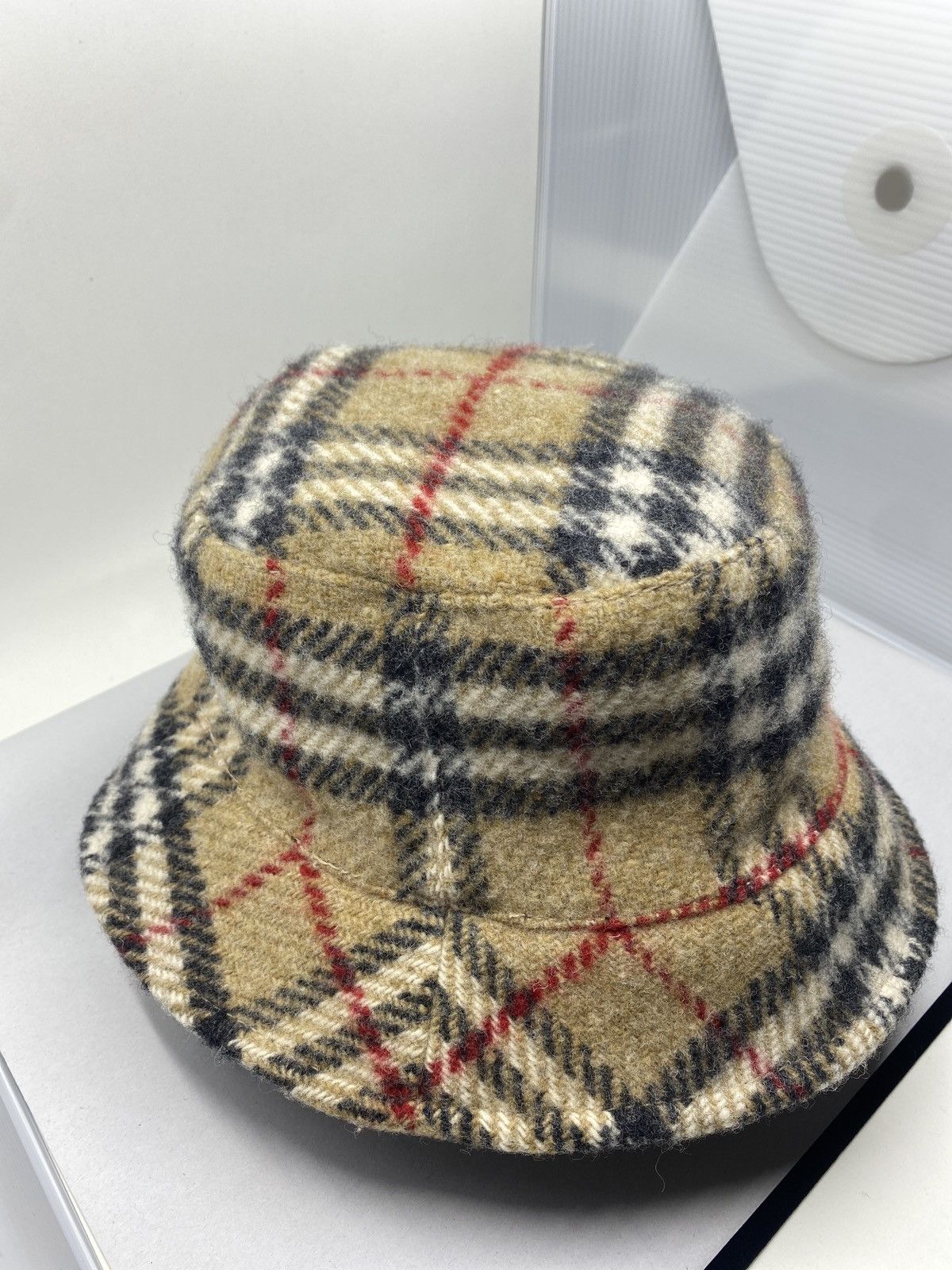 Burberry × Vintage Wool Burberry Buckethat Size ONE SIZE - 3 Thumbnail