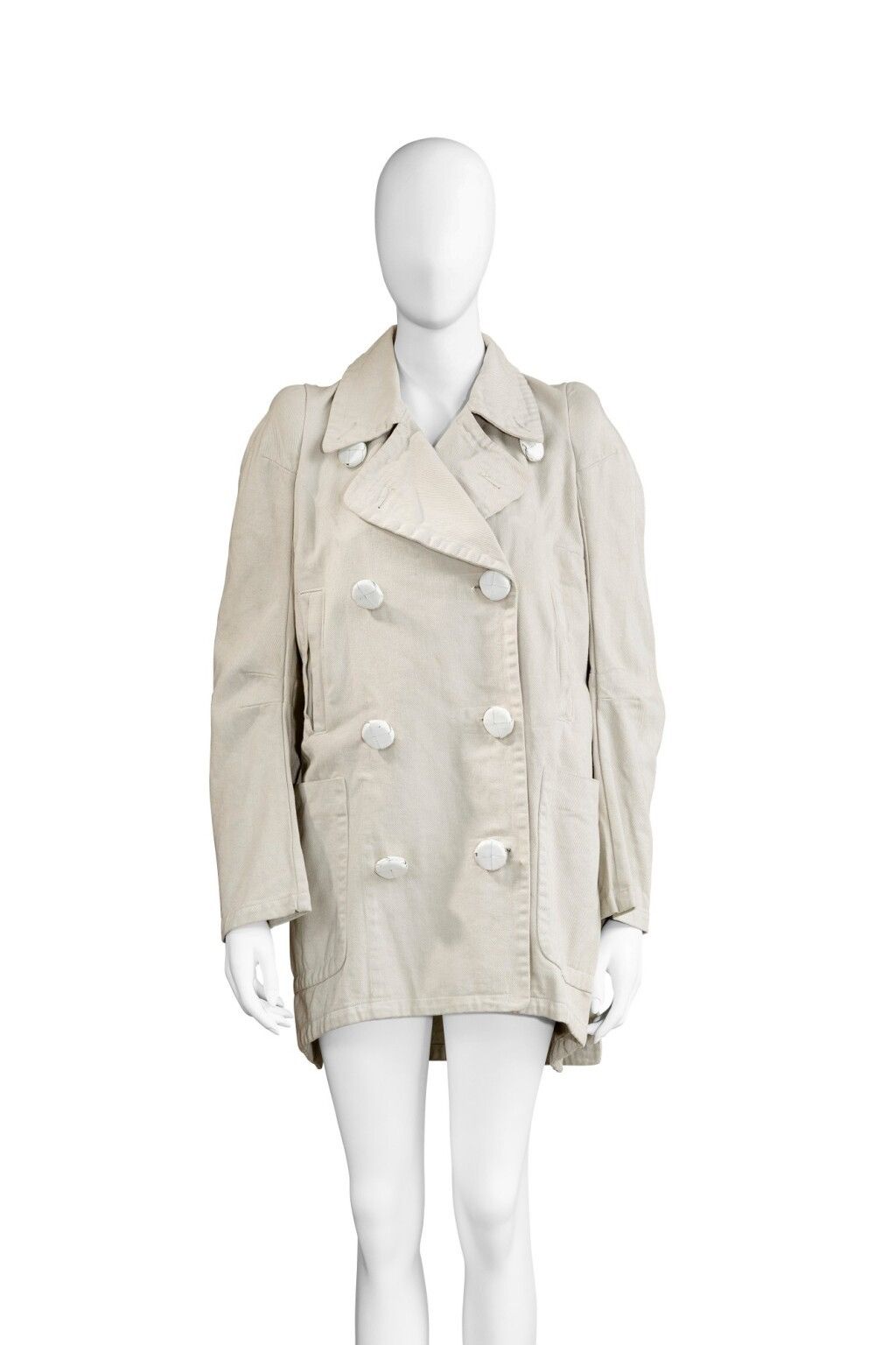 Maison Margiela Maison Martin Margiela AW04 Raw Collar Faded Cotton Caban Size US S / EU 44-46 / 1 - 13 Thumbnail