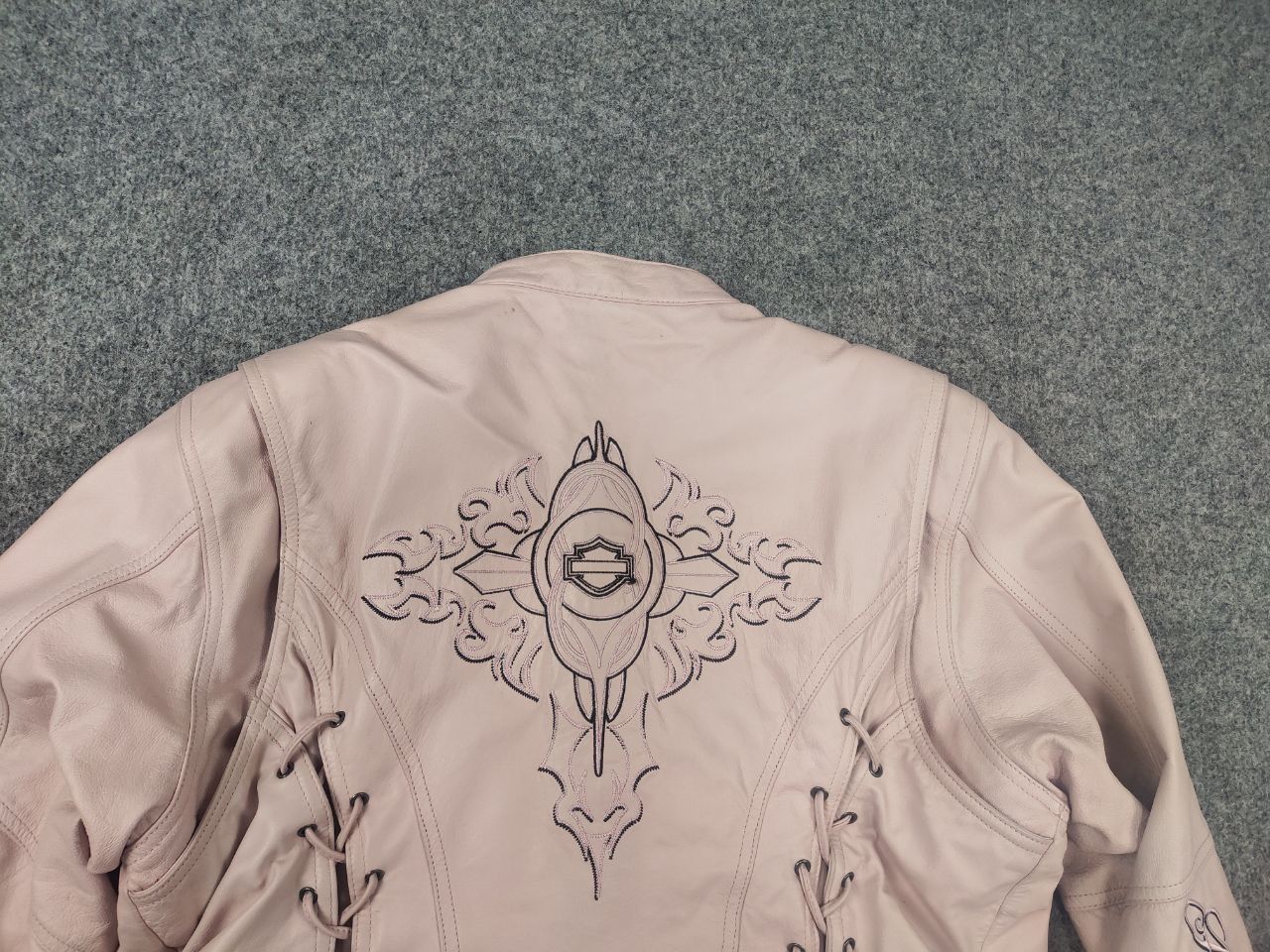 Harley Davidson Harley Davidson Leather Zip Jacket Pink Wings Vintage Y2K Size XXL / US 16-18 / IT 52-54 - 10 Thumbnail