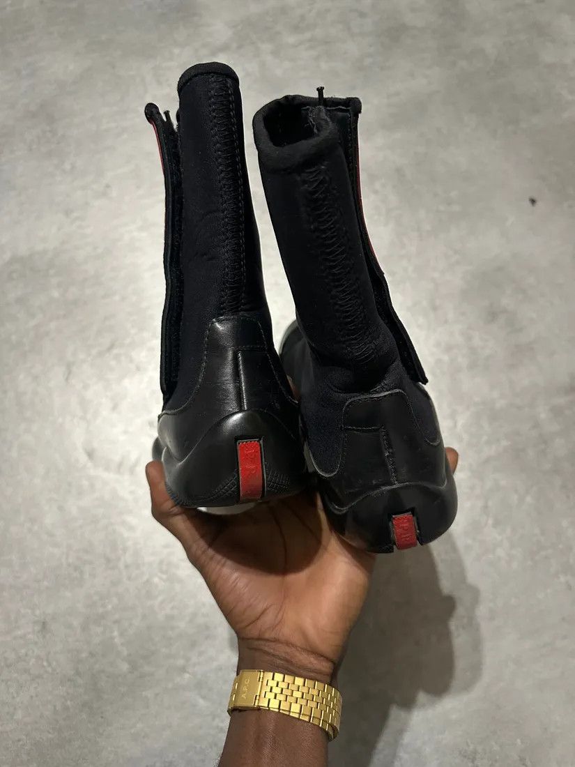 Prada × Vintage 2000s Prada Luna Rossa Sport Black Boots Size US 6 / IT 36 - 4 Thumbnail