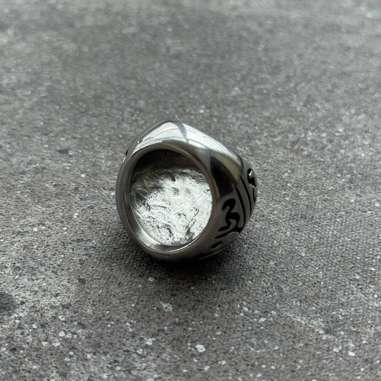 Other Gothic Skull 💀 Vintage Big Silver Ring Size ONE SIZE - 6 Thumbnail