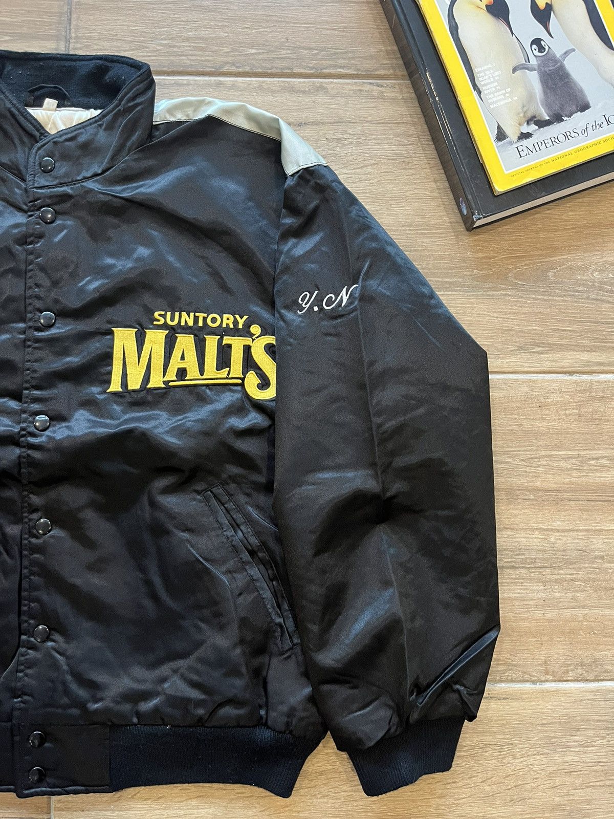 Japanese Brand × MLB Vtg Suntory Malts Baseball Varsity Jacket Size US L / EU 52-54 / 3 - 6 Thumbnail