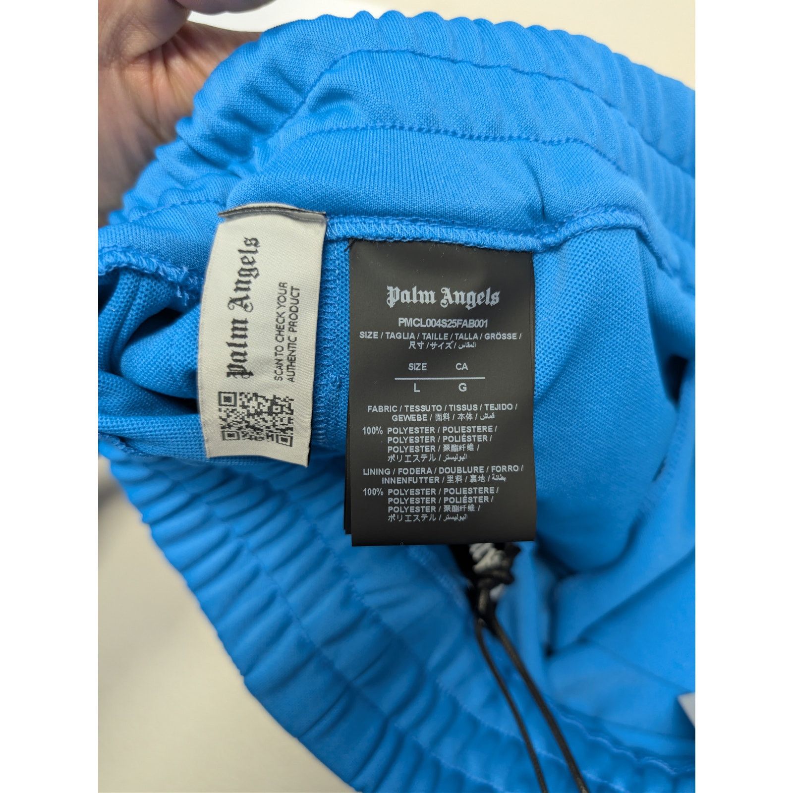Palm Angels o1rshd1 Classic Logo Track Shorts in Light Blue / Off-White Size US 34 / EU 50 - 15 Thumbnail
