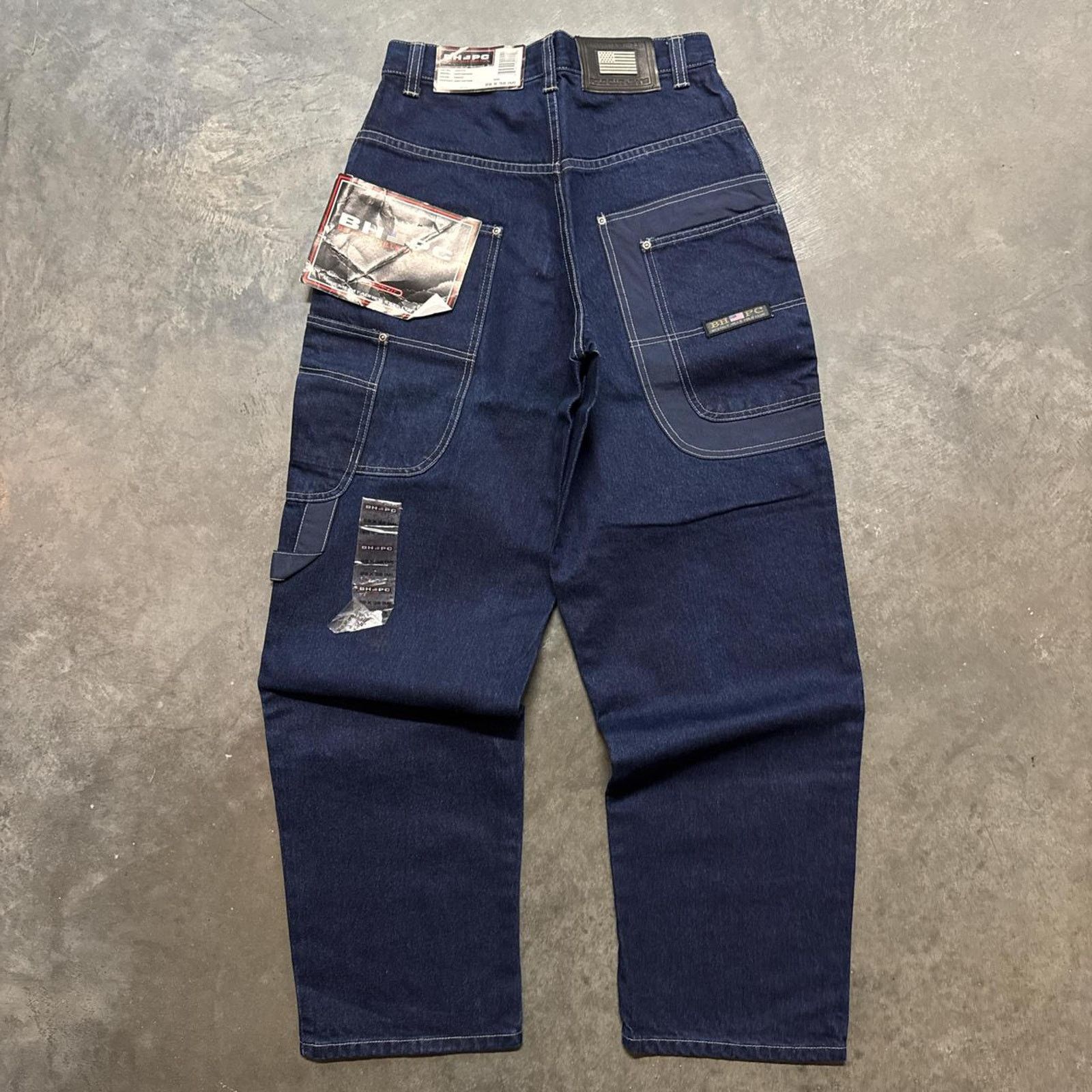 Vintage Vintage Y2K Beverly Hills Polo Club Cargo Baggy Denim Jeans Size US 29 - 1 Thumbnail