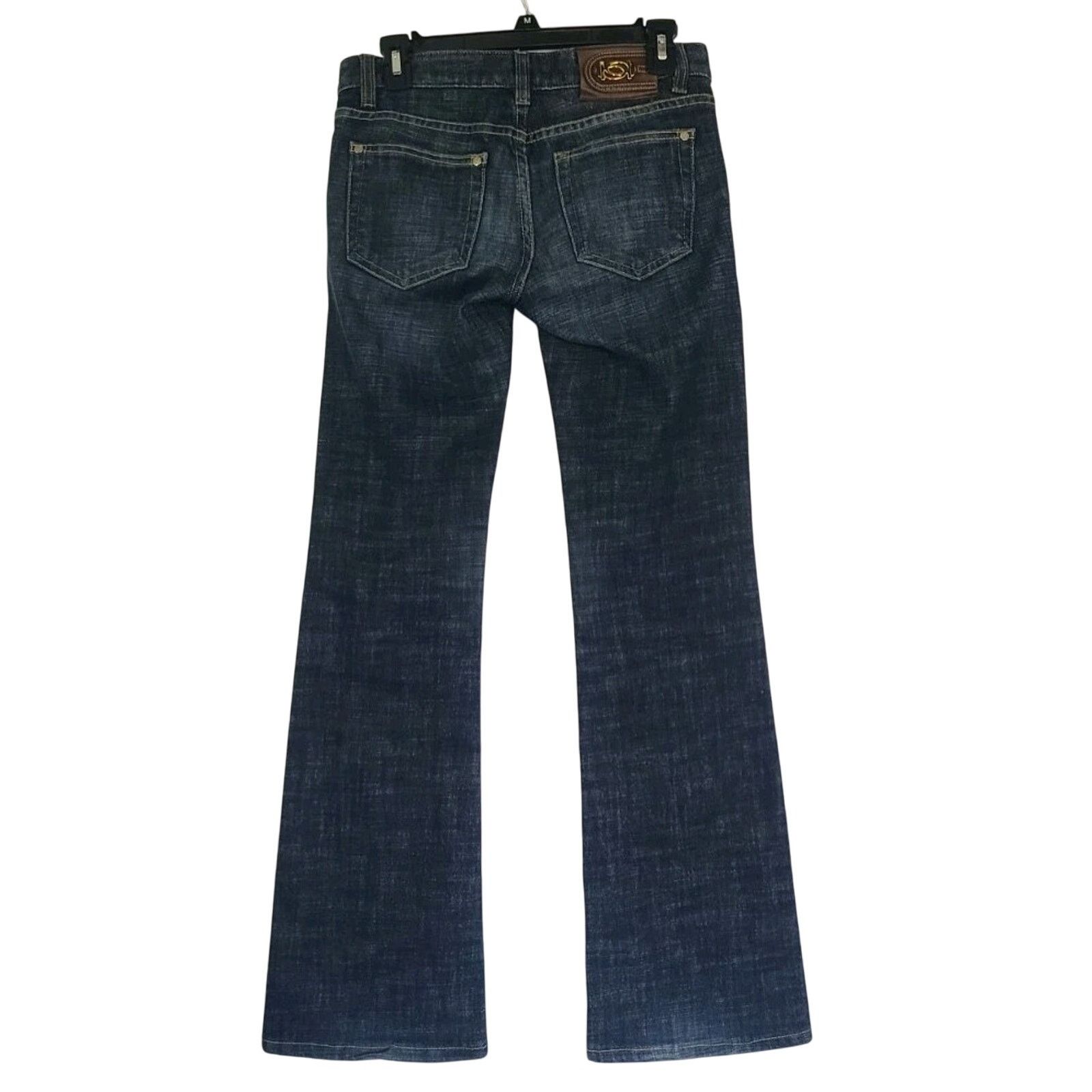 Bebe Bebe Womens Y2K Low Rise Dark Wash Flare Leg Jeans 26 X 31 Size 26" / US 2 / IT 38 - 4 Thumbnail