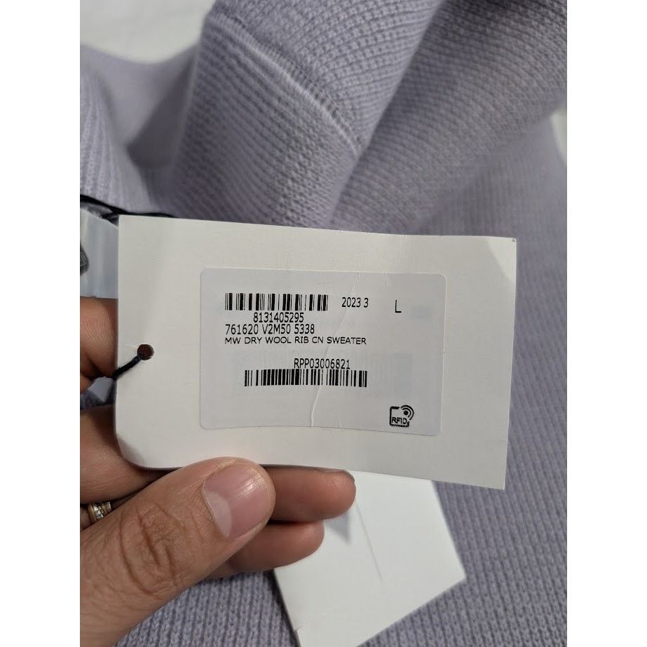 Bottega Veneta o1rshd1 MW Dry Wool Rib CN Sweater in Lilac Size US L / EU 52-54 / 3 - 15 Thumbnail