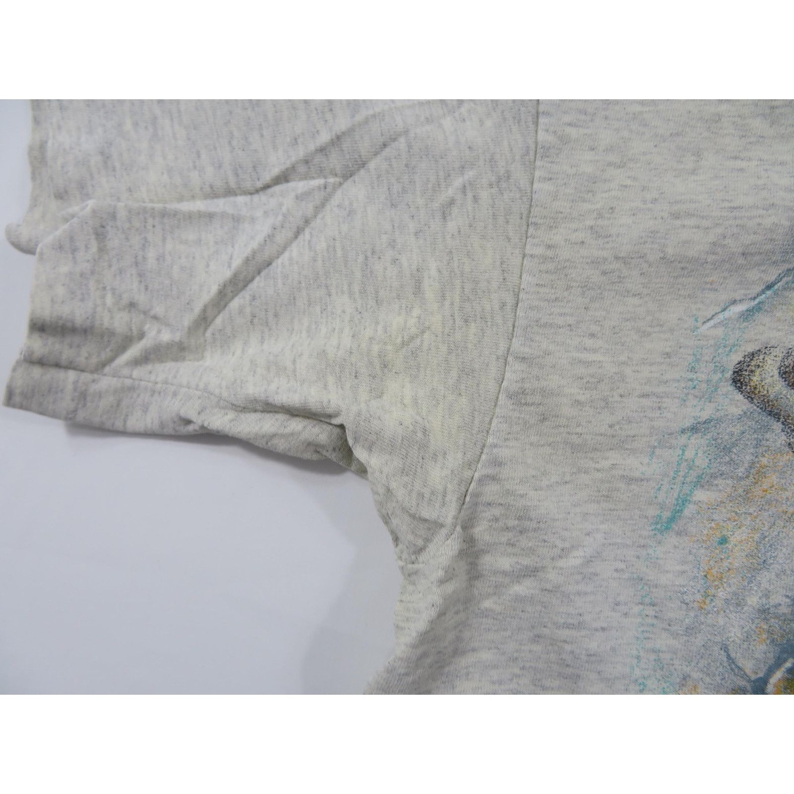 Anvil Fred Flintstone Gray T-Shirt Double Sided Sz XL 1990s Size US XL / EU 56 / 4 - 9 Thumbnail