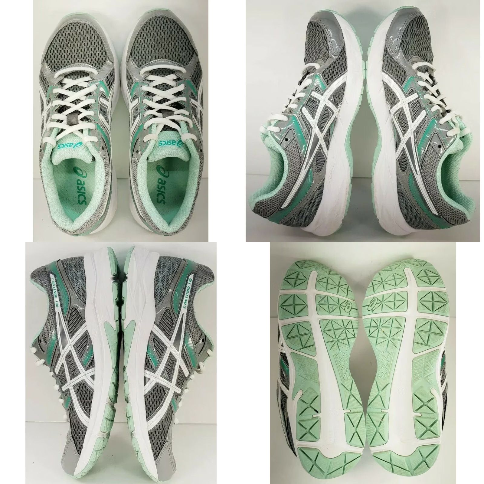 Asics Asics Running Shoe Women's 7.5D Gel Contend 3 Gray Teal Mint Green T5G5Q Size US 8 / IT 38 - 8 Thumbnail