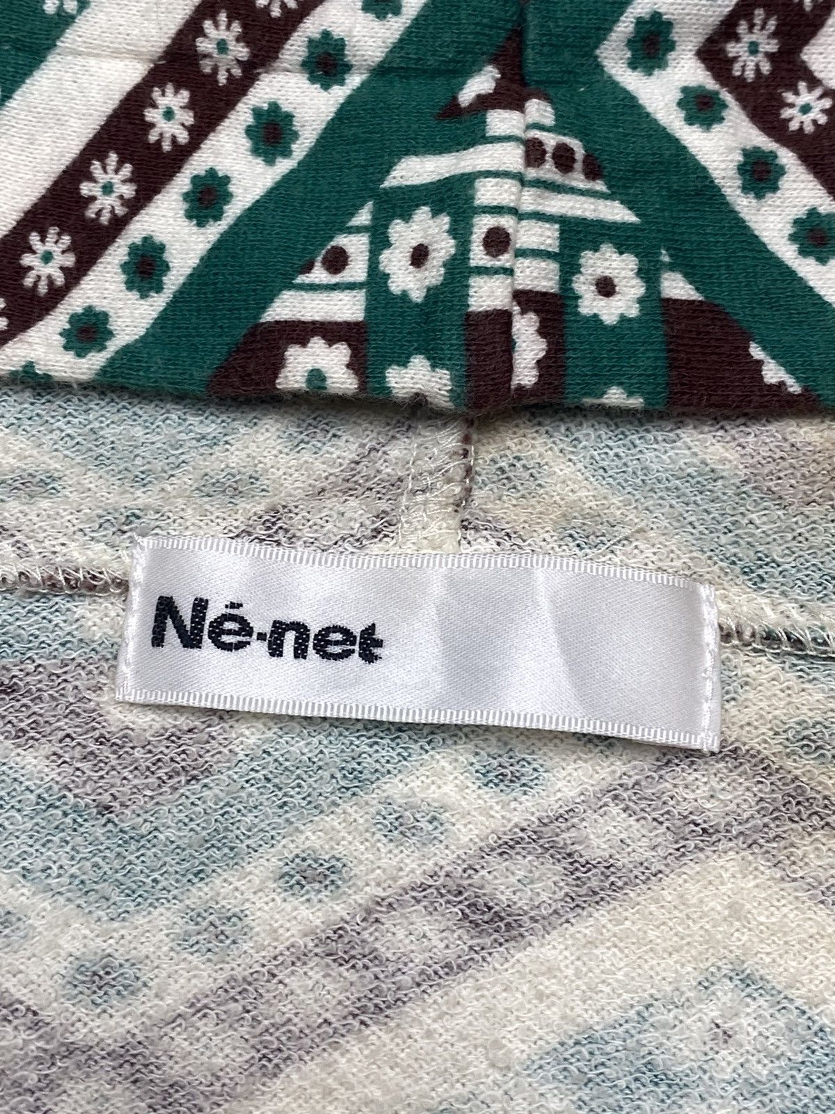 Issey Miyake × Ne-Net × mercibeaucoup 2000s Ne-Net - Patterned Micro Flower Zip Hoodie Size M / US 6-8 / IT 42-44 - 4 Thumbnail